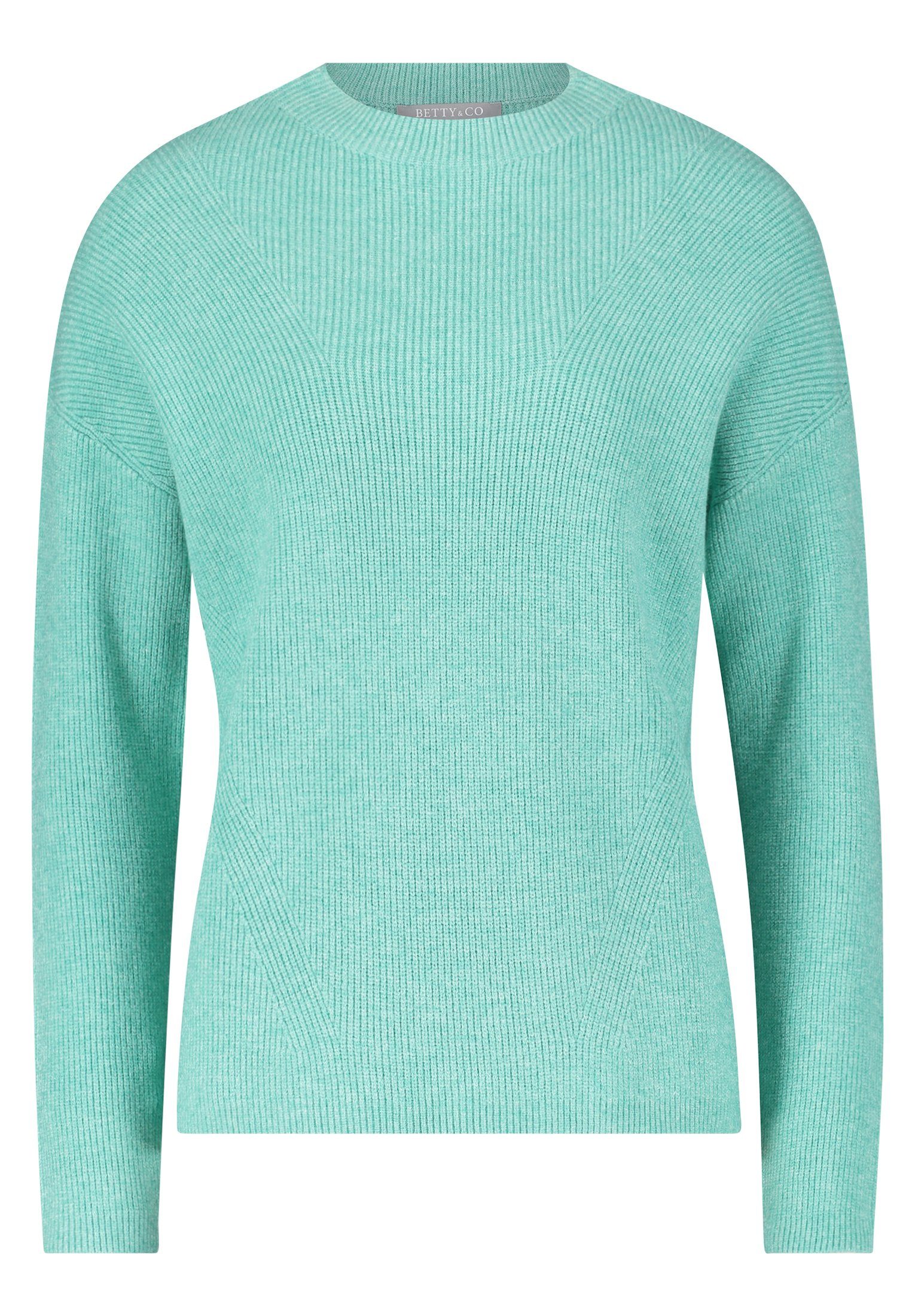 Struktur Green (1-tlg) Middle Struktur Melange Betty&Co mit Strickpullover