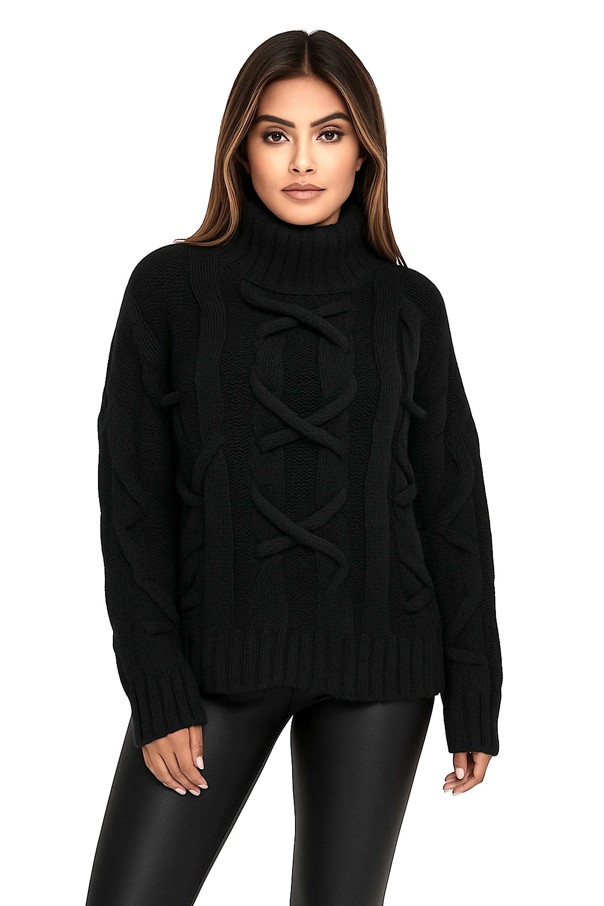 Worldclassca Longpullover WORLDCLASSCA Strickpulllover Lang Zopf Kreuz Must günstig online kaufen