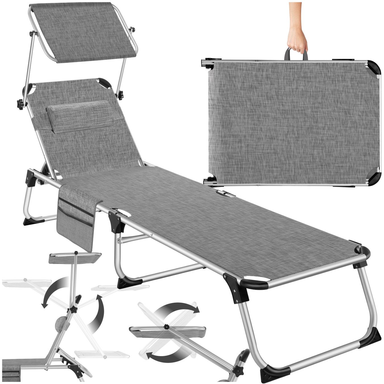 tectake Gartenliege Sonnenliege, 1 St., Klappbare, günstig online kaufen