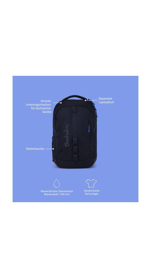 Satch Schulrucksack con:next (1-tlg), smarte Organisation für technische Geräte