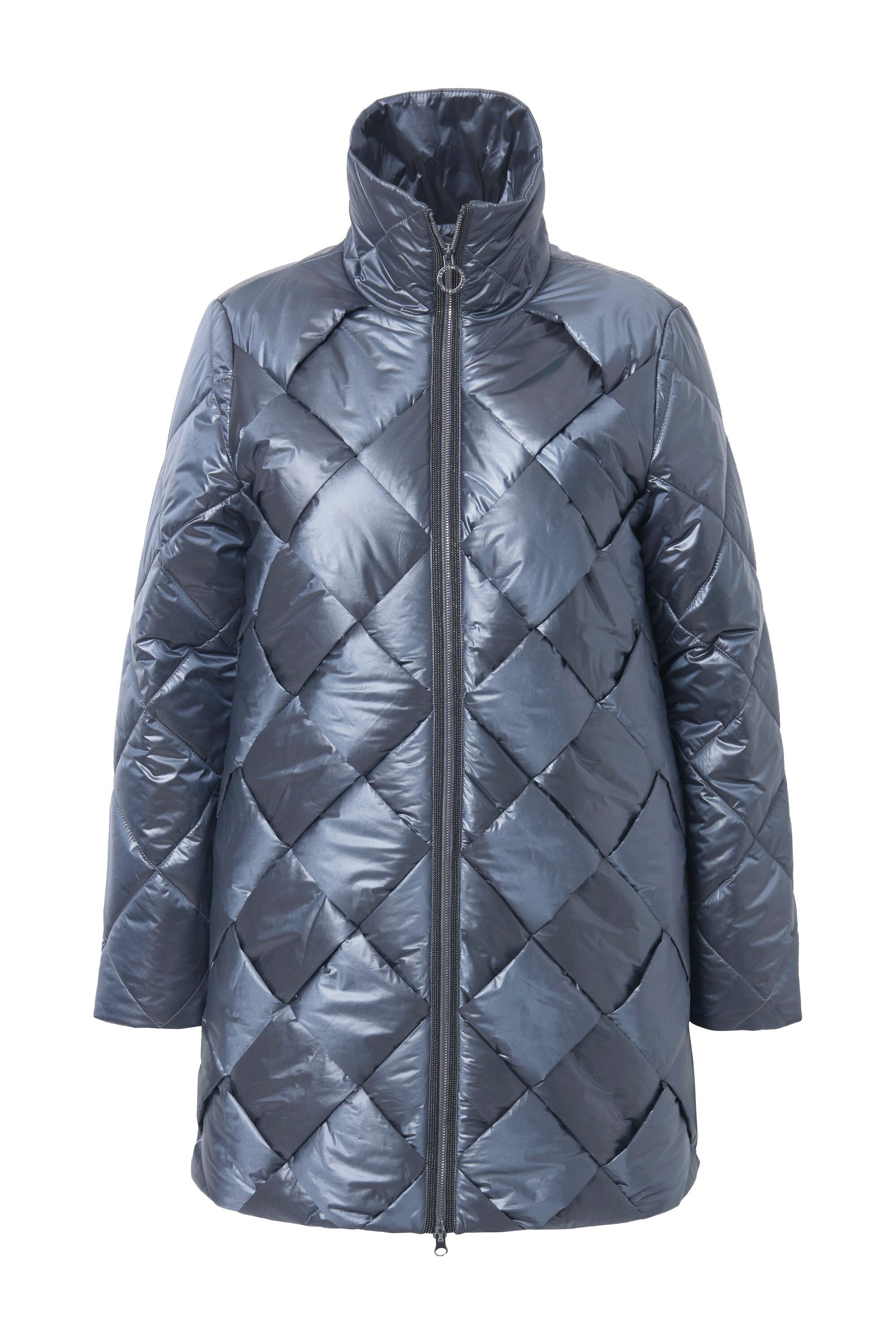 Ulla Popken Steppjacke Steppjacke Flechtoptik Stehkragen günstig online kaufen
