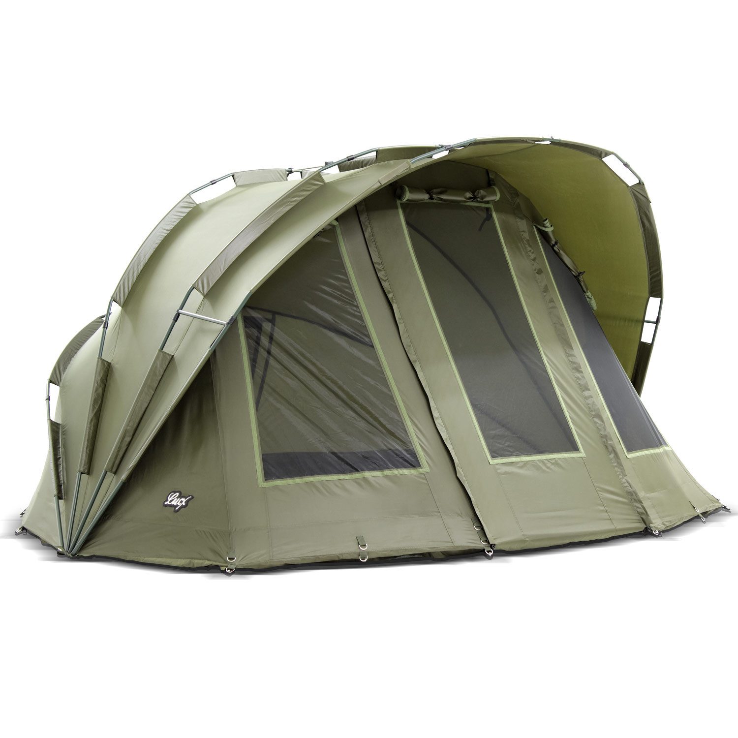 Lucx Angelzelt Bobcat Karpfenzelt + Überwurf Bivvy, Personen: 2 (Komplett-Set)