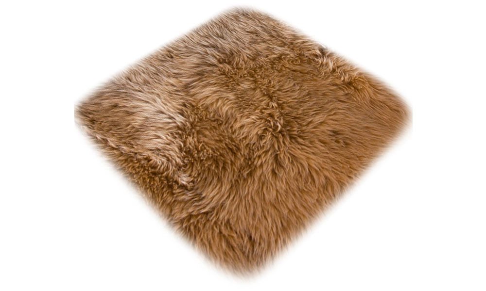 LUXOR living Stuhlkissen Sitzauflage Lammfell, Sitzauflage, rund oder eckig, echtes Lammfell, auch als 4er Set