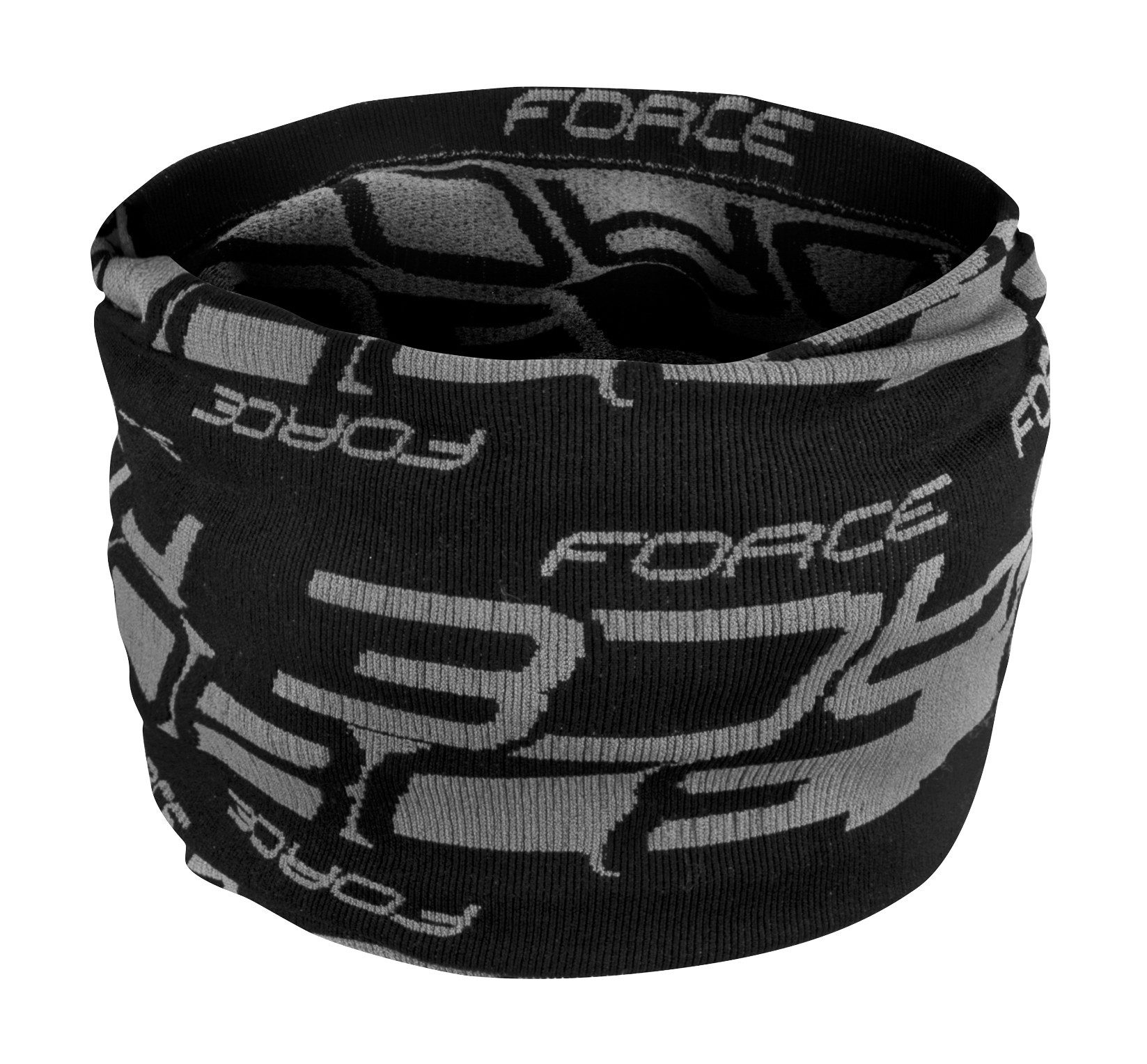 FORCE Fleecemütze Multifunktionsschal FORCE Winter. schwarz-grau.UNI