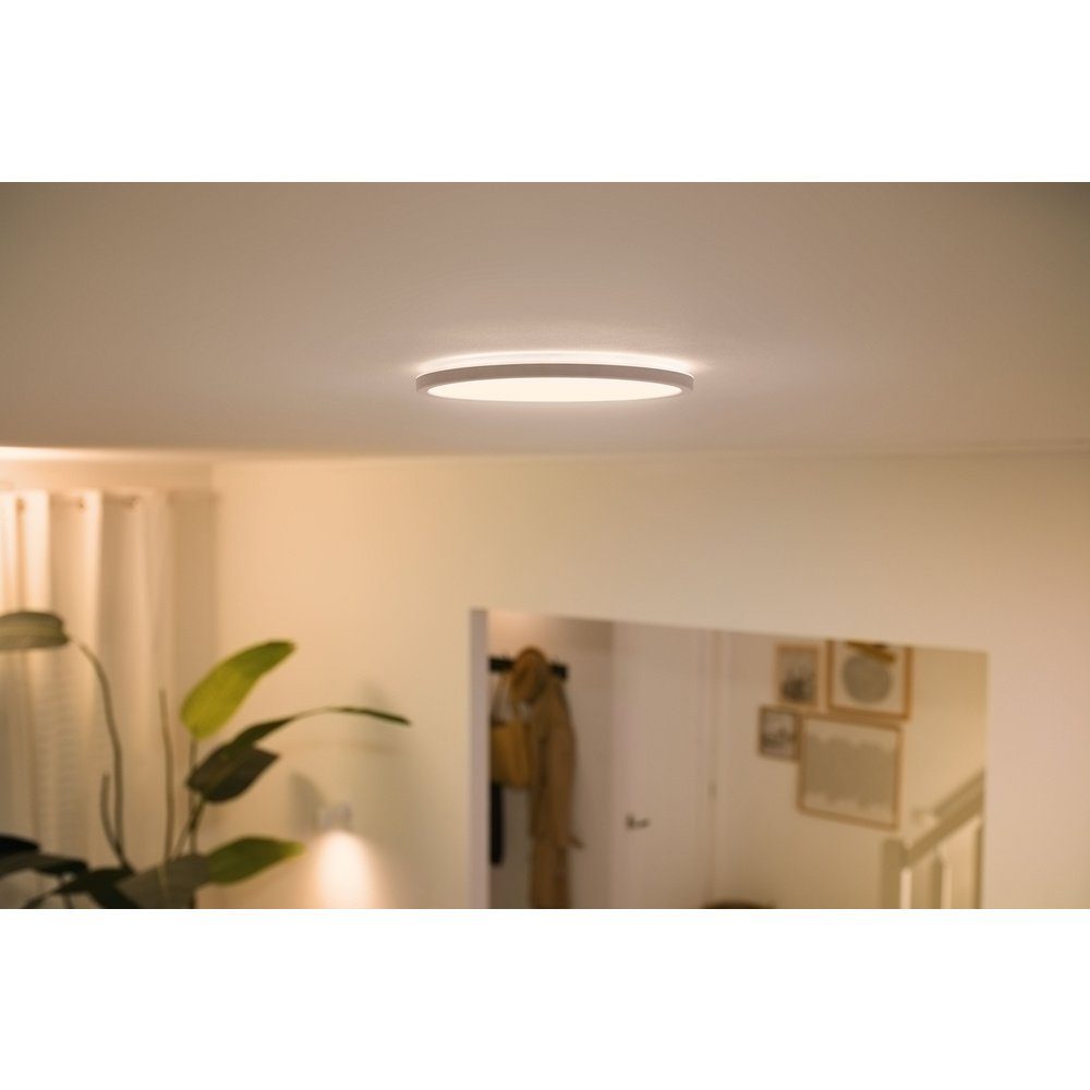 WiZ Deckenleuchte Super Slim, LED fest integriert, warmweiß - kaltweiß,  erzeugt in Wohnräumen ein einstellbares warm- oder kaltweißes Licht