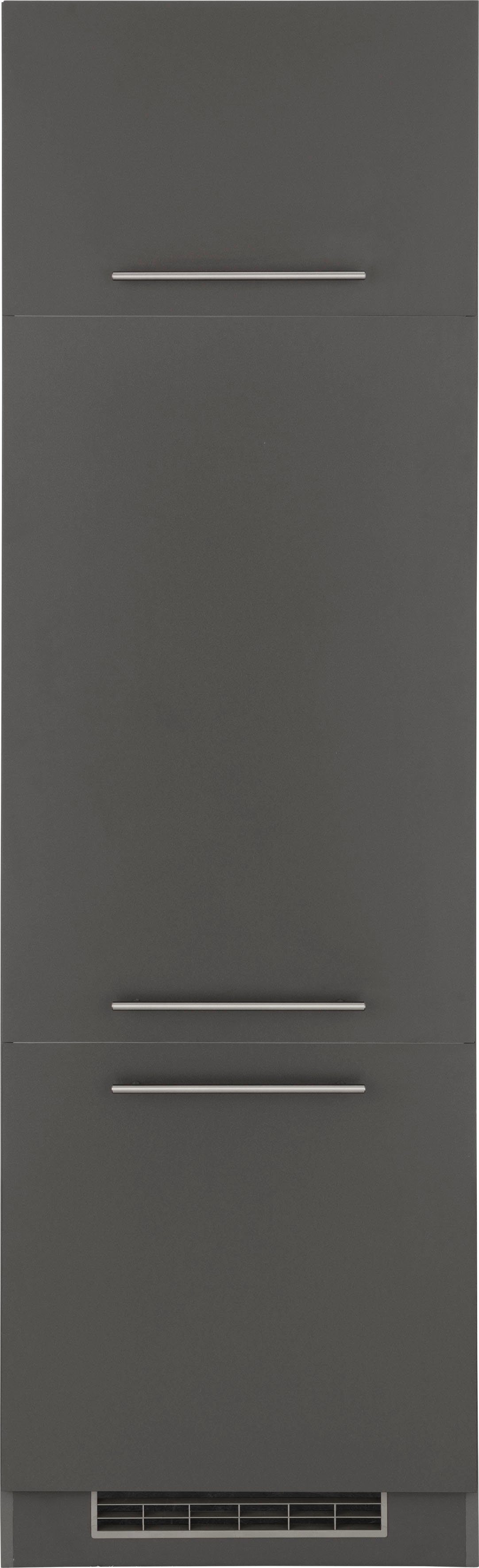 Kühlumbauschrank breit, anthrazit/anthrazit wiho Anthrazit | 60 cm Küchen E-Gerät ohne Unna