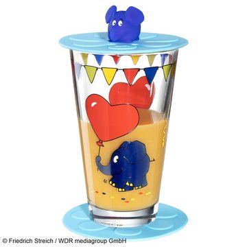 LEONARDO Kinderbecher Trinkset 3-teilig Bambini Elefant, Glas, Kinderbecher
