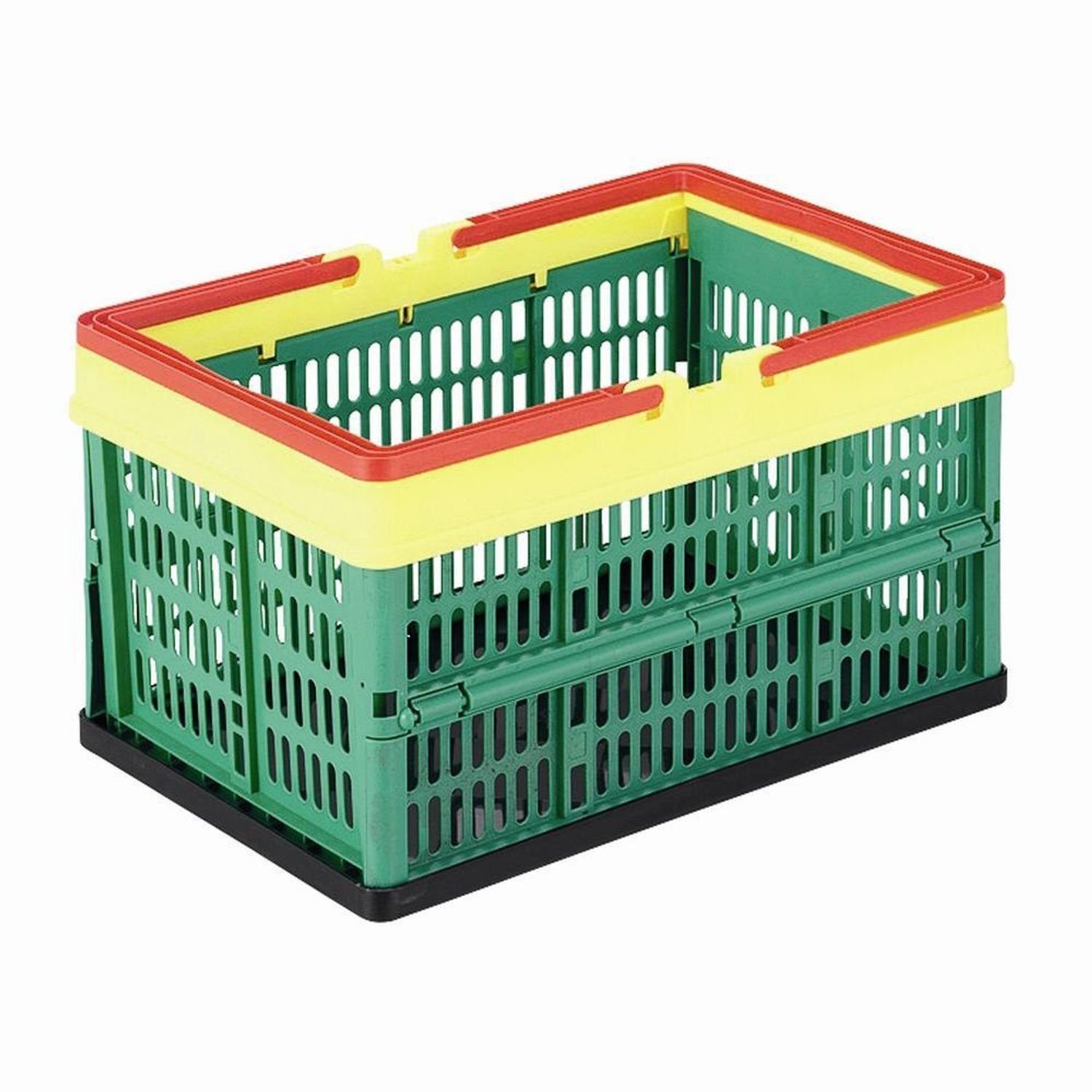 ALPFA Einkaufskorb 16L mit Henkel klappbar Kiste Box Einkaufskiste  Einkaufsbox