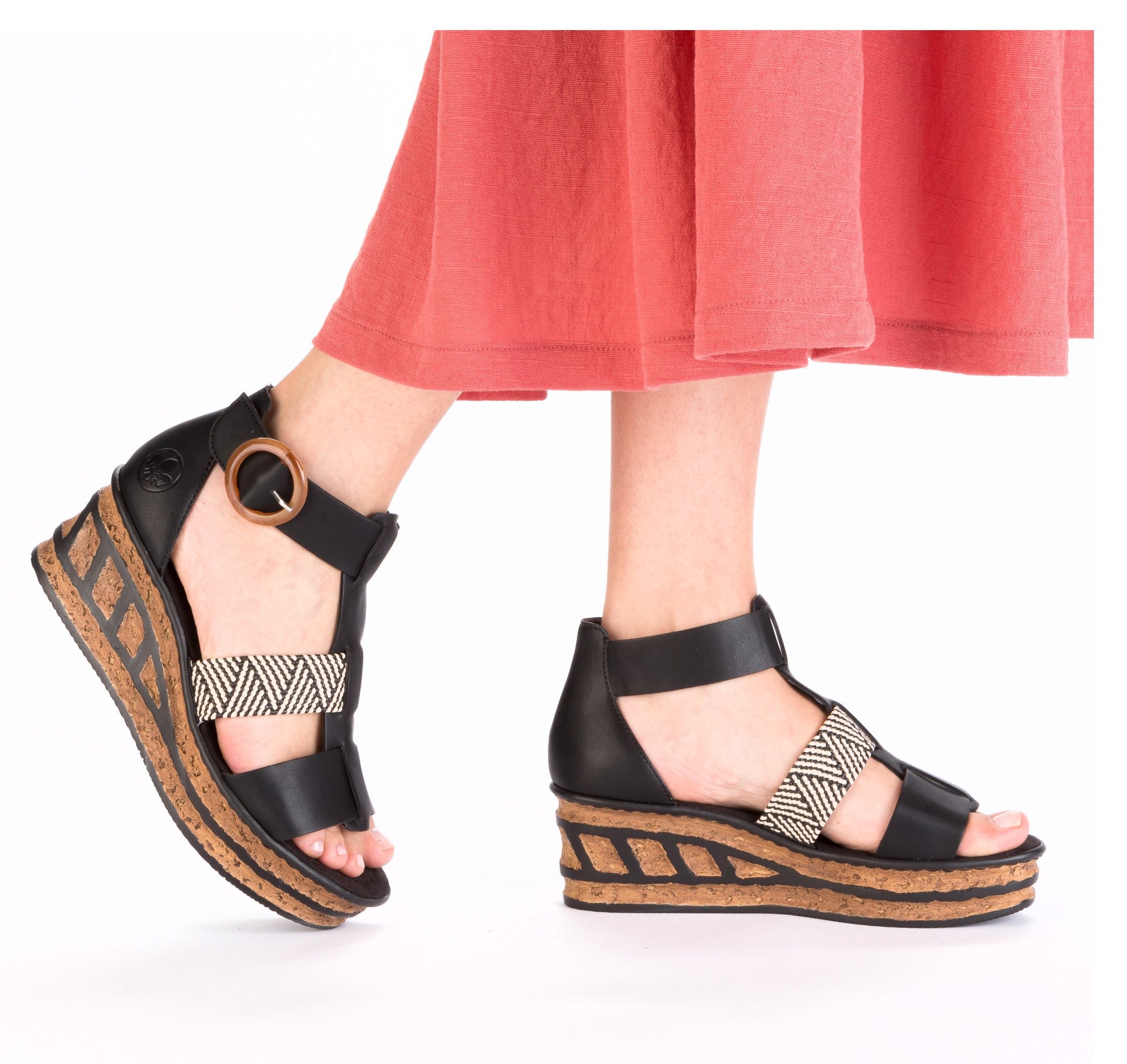 Rieker Keilsandalette Sommerschuh, Plateausandalette, Sandale mit modischem günstig online kaufen