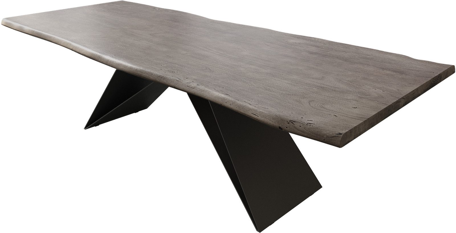 DELIFE Esstisch Edge, Akazie Platin 260x100 günstig online kaufen