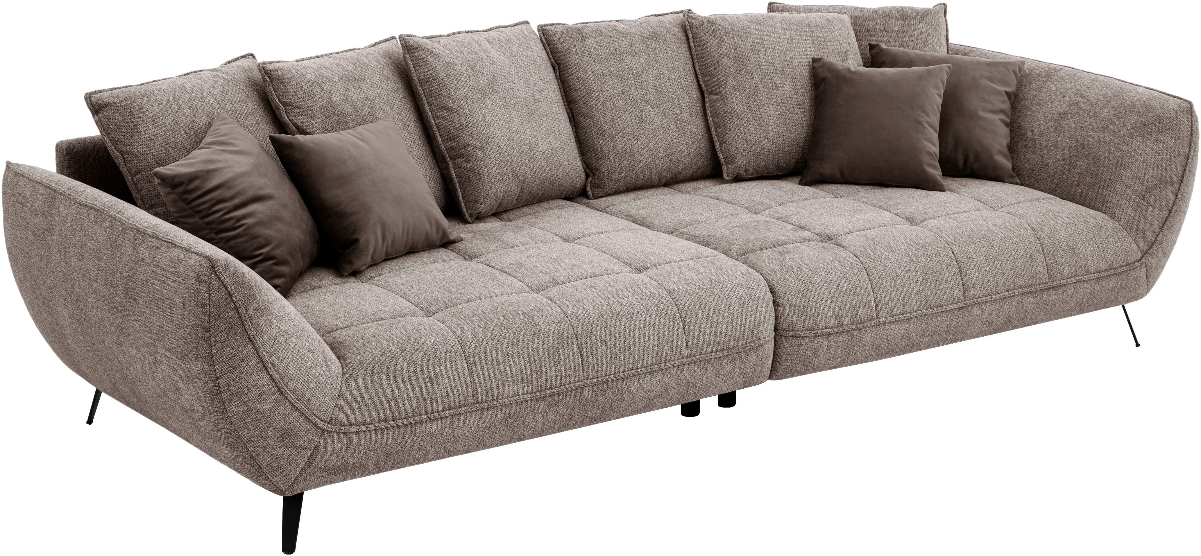 exxpo - sofa fashion Big-Sofa Triton Mega Sofa,toller Sitzkomfort, Steppung im Sitz, Breite 311cm, inkl.10-teiliges Kissenset,gemütliches Megasofa,viel Platz zum Relaxen
