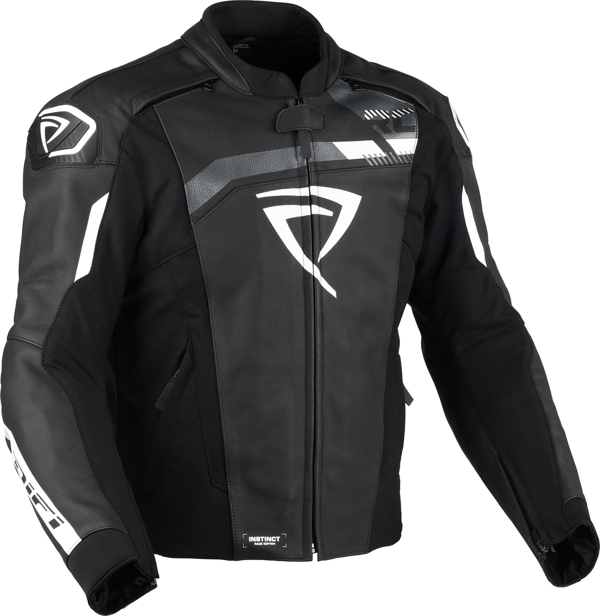 DIFI Motorradjacke Instinct Motorrad Lederjacke Rückenprotektor vorbereitet,Verbindungsreißverschluss,Ellenbogenp