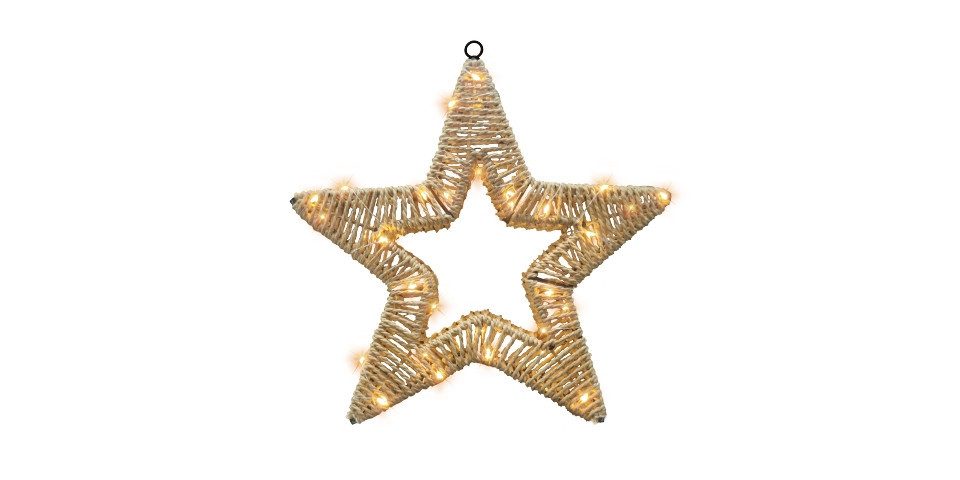 Trend Line Hängedekoration TrendLine Stern Papier + Eisen Ø 38 cm braun