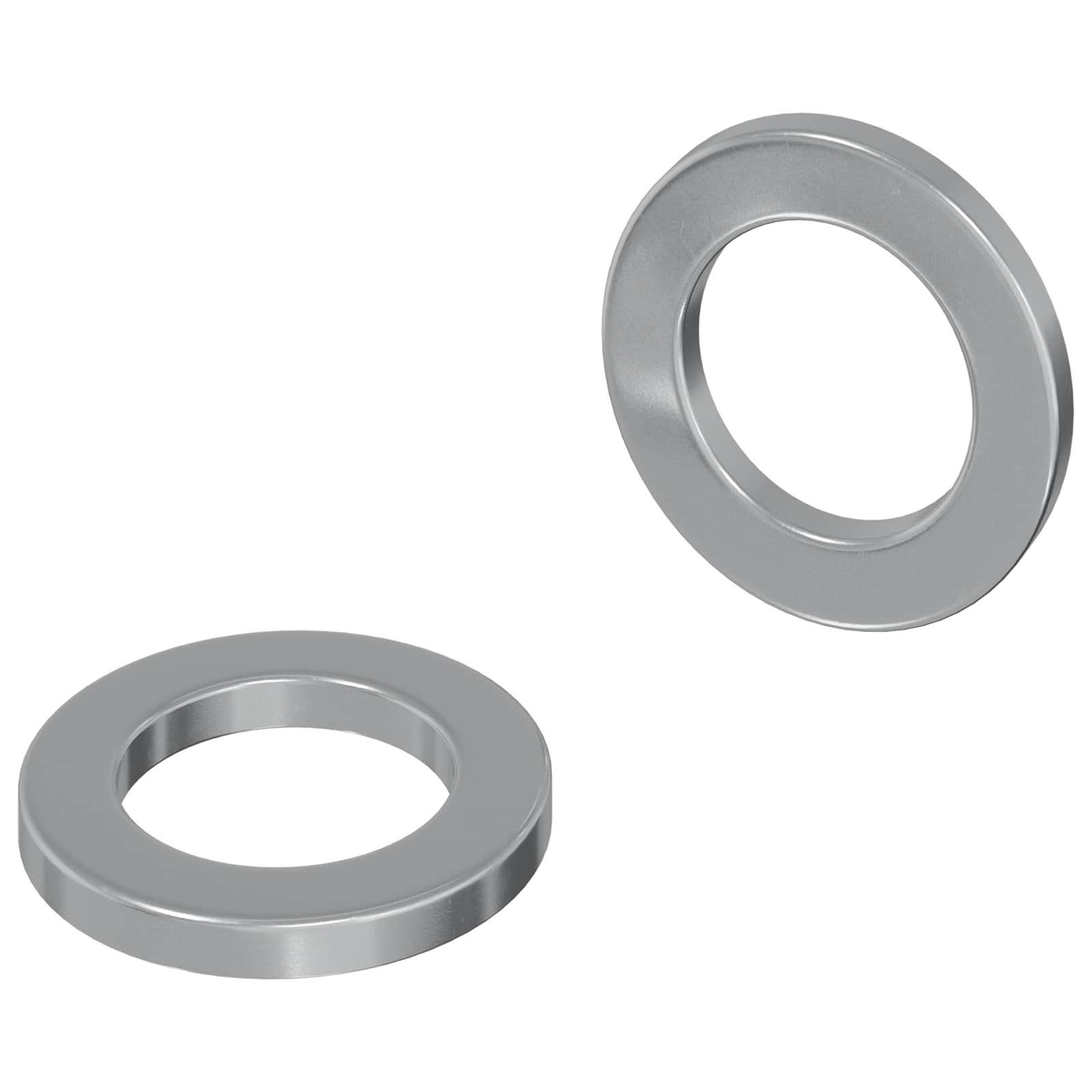 vidaXL Unterlegscheibe, Unterlegscheiben 2 pcs Silber 10 x 10 x 1,2 mm Stahl
