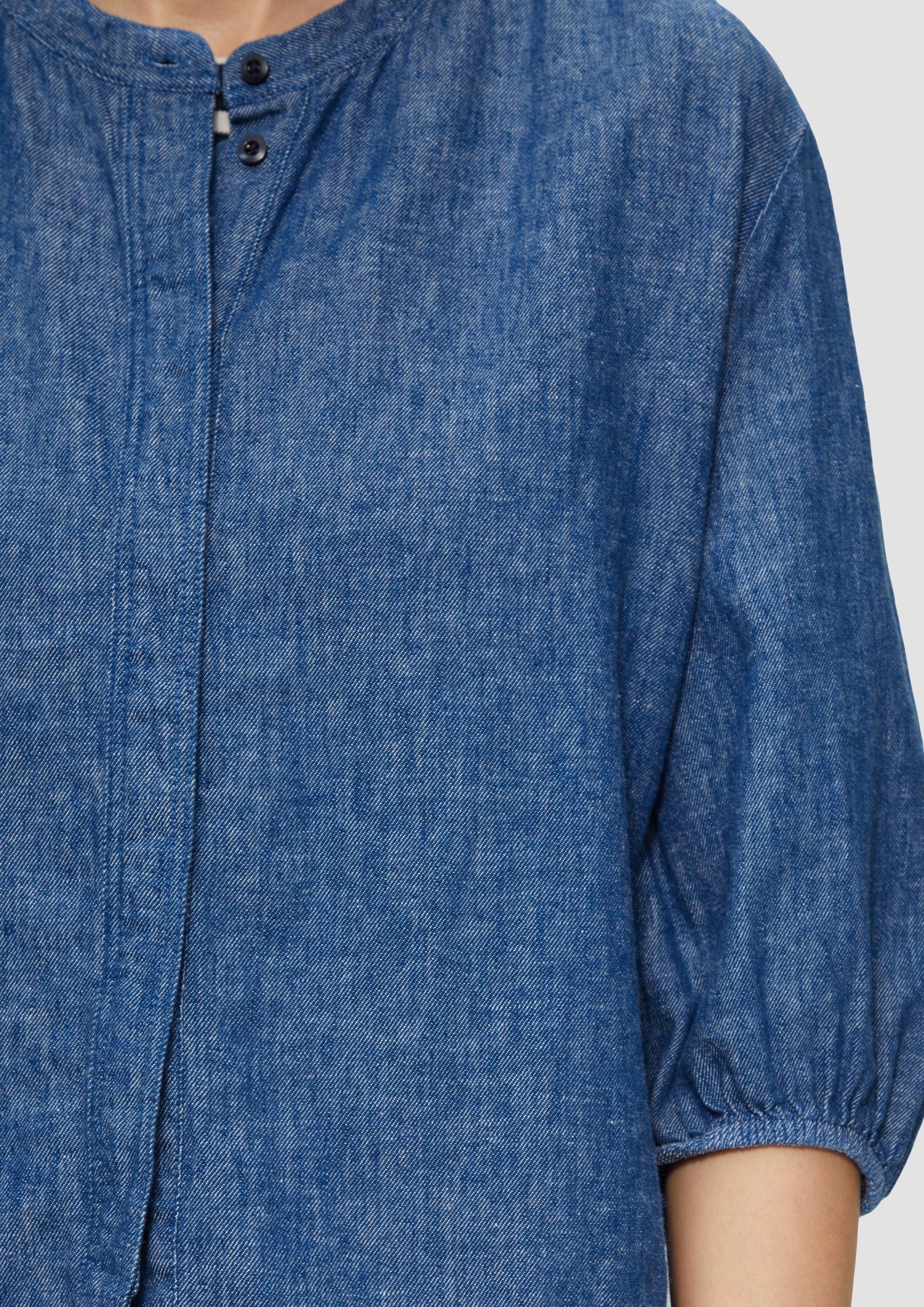 s.Oliver Langarmbluse Relaxed-Fit-Bluse aus Leinenmix mit günstig online kaufen