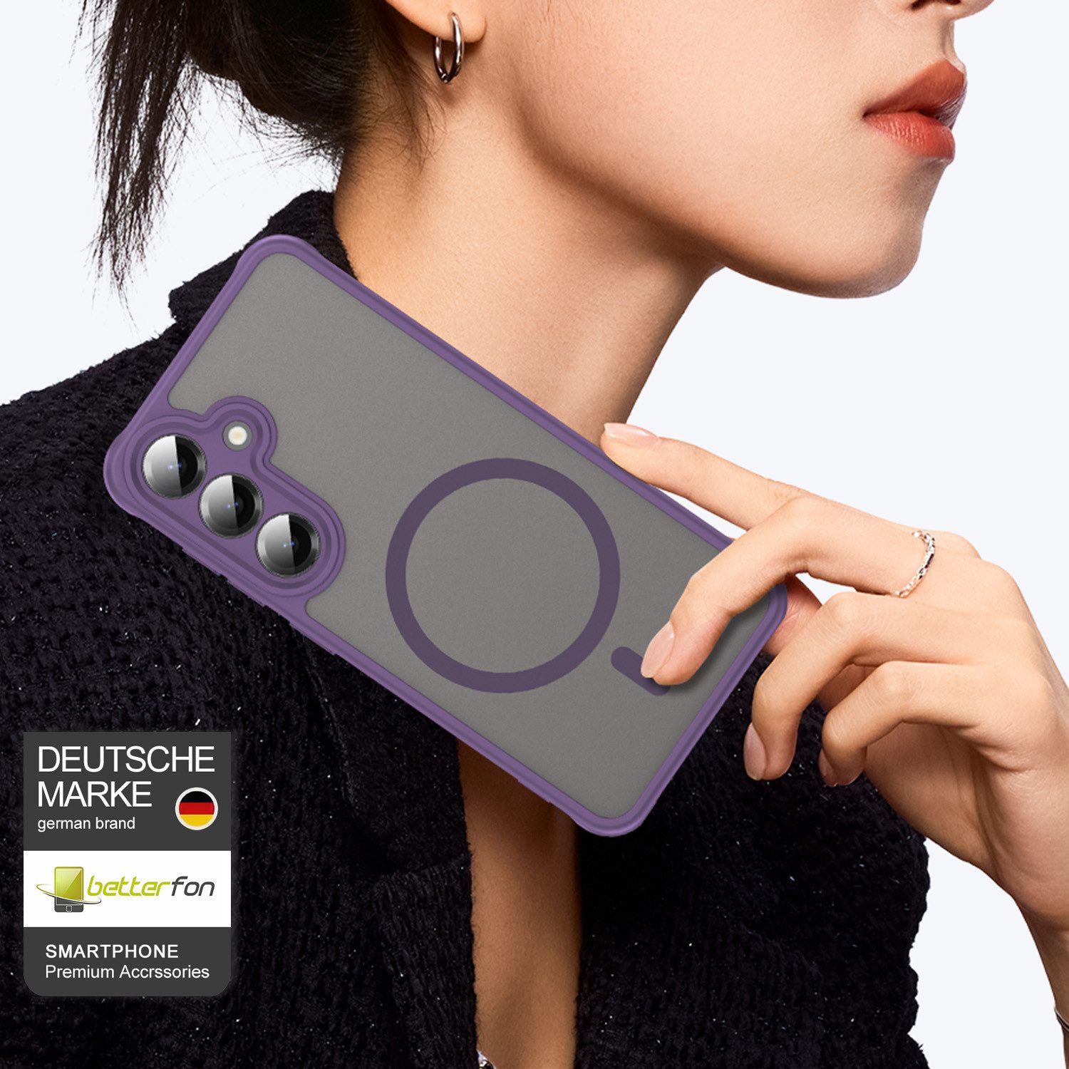 betterfon Handyhülle für Samsung Galaxy Serie Schutzhülle Magnet Case Hülle magnetisch, Magnetisches Laden, mattes Design, kratzfest & stoßfest verarbeitet