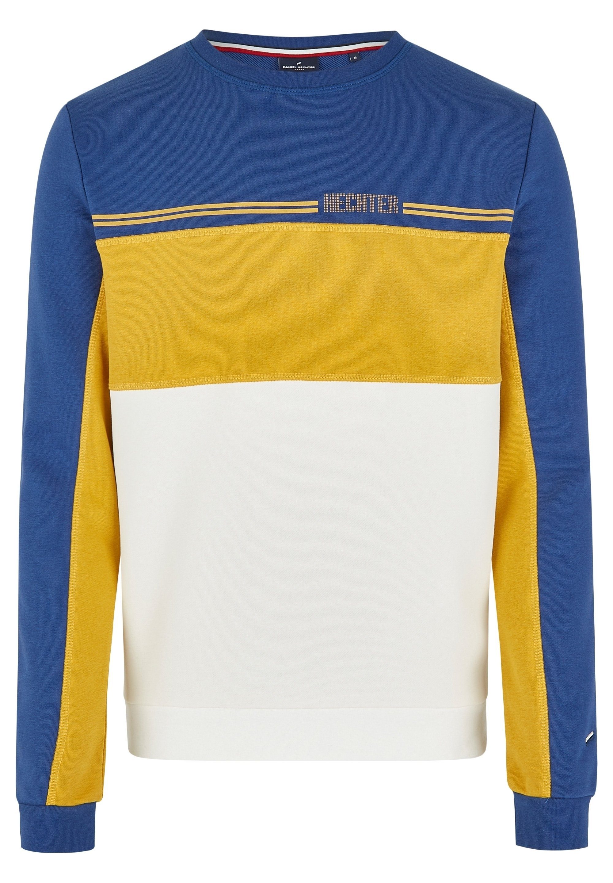 HECHTER PARIS Sweatshirt SWEAT CREWNECK mit modernem Colourblock blau | Sweatshirts