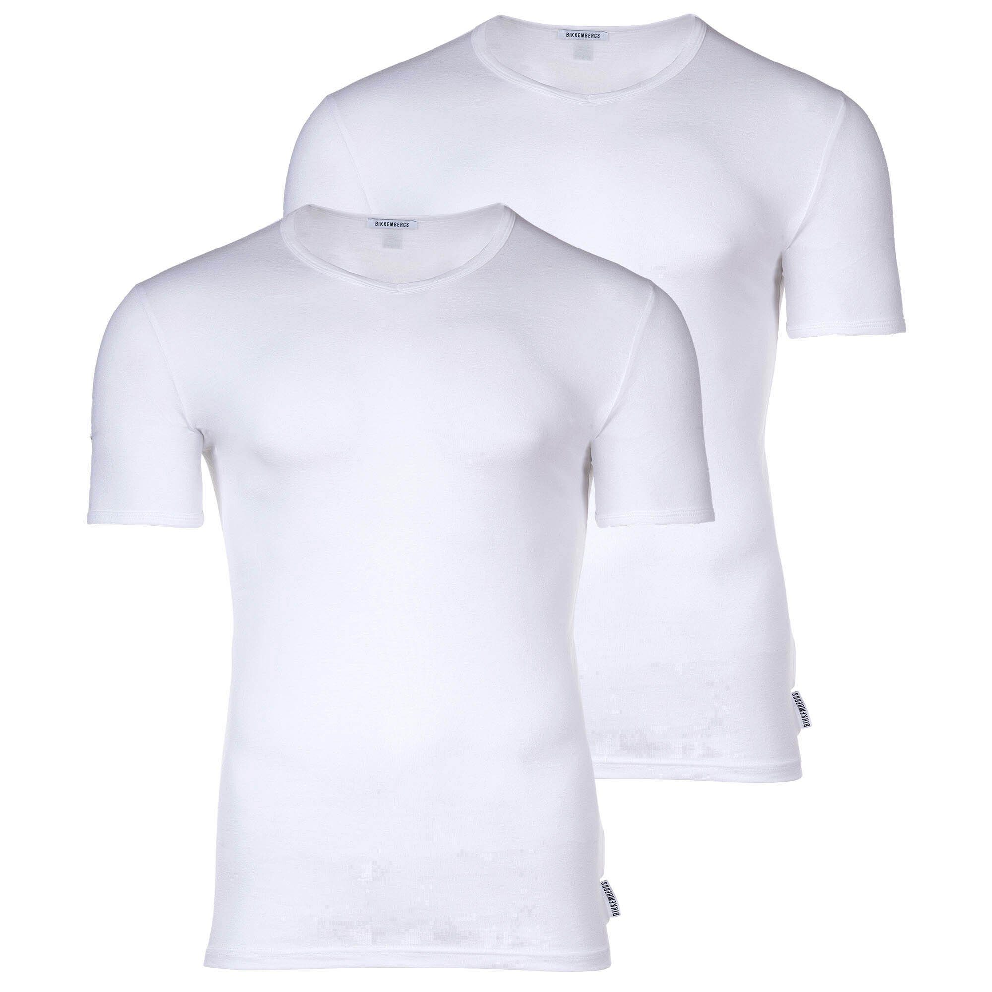 BI-PACK Bikkembergs Pack - T-Shirt, T-Shirt 2er Herren Weiß T-SHIRT