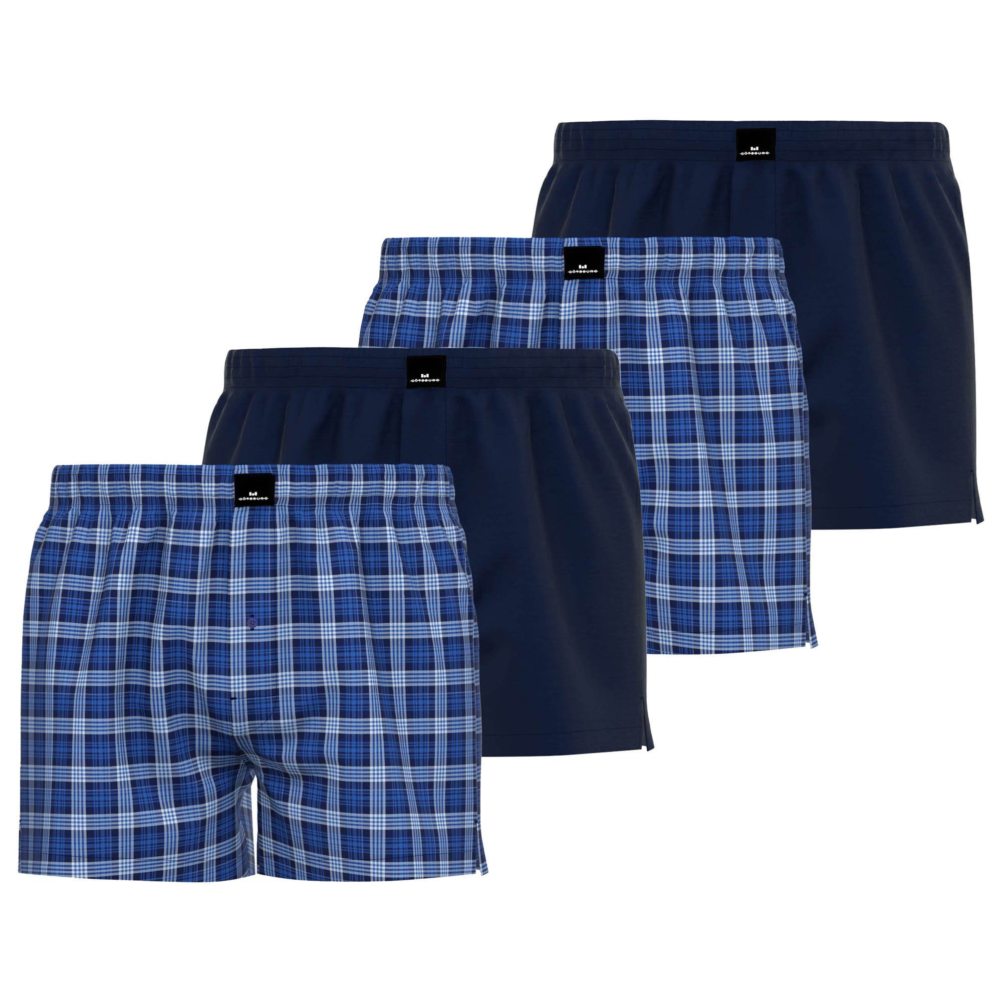Boxershorts Herren Web-Boxershorts 4er Pack Baumwolle