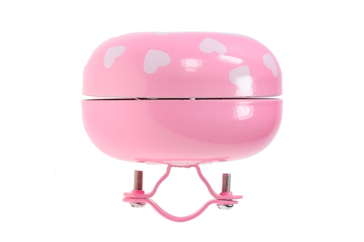 Non-Branded Fahrradklingel Fahrrad Retro Klingel Ding Dong Rosa mit weissen, (1-tlg)