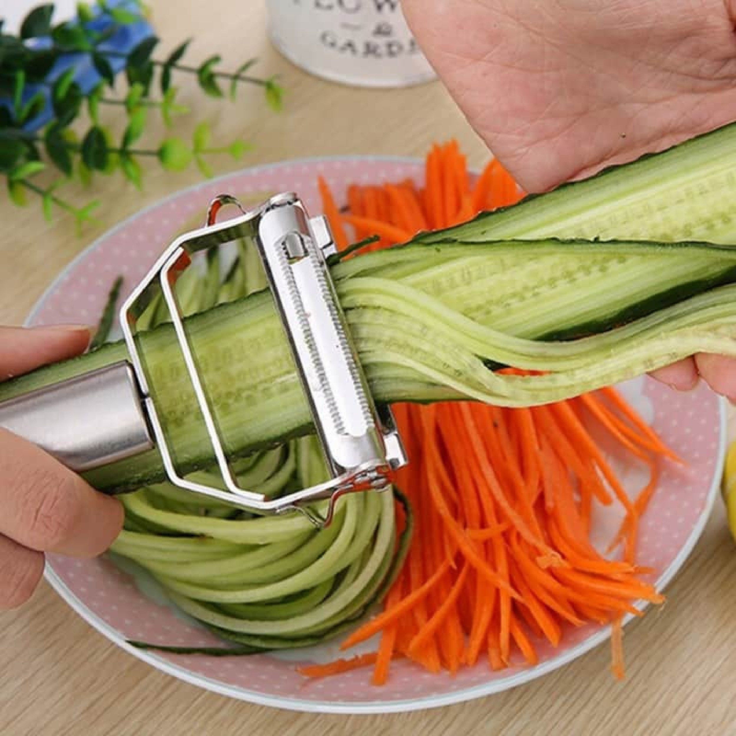 Neustanlo Spargelschäler Sparschäler mit gezahnter Klinge, ideal für Kartoffeln, Ergonomisches Design, einfache Handhabung