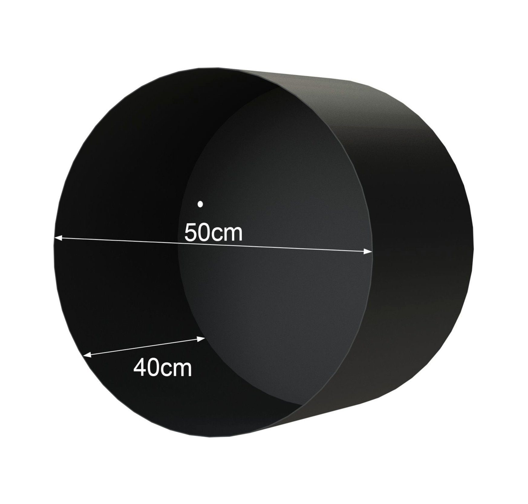 DanDiBo Kaminholzregal Innen Metall Schwarz Rund Wand 50 cm günstig online kaufen