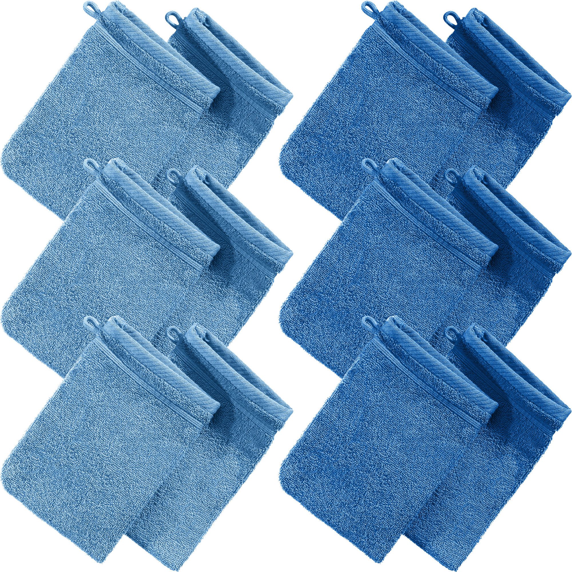 Erwin Müller Handtuch Set Waschhandschuh "Heidelberg" 12er-Pack, Frottier, Walk-Frottier Uni