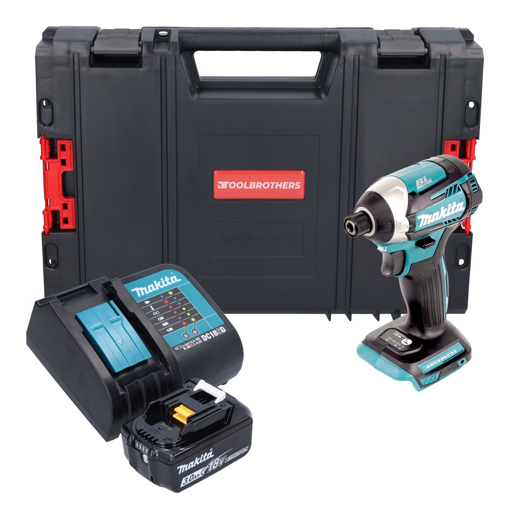 Makita Akku-Schlagschrauber DTD 154 SF1J-R Akku Schlagschrauber 18V 1/4" 175Nm Brushless + 1x