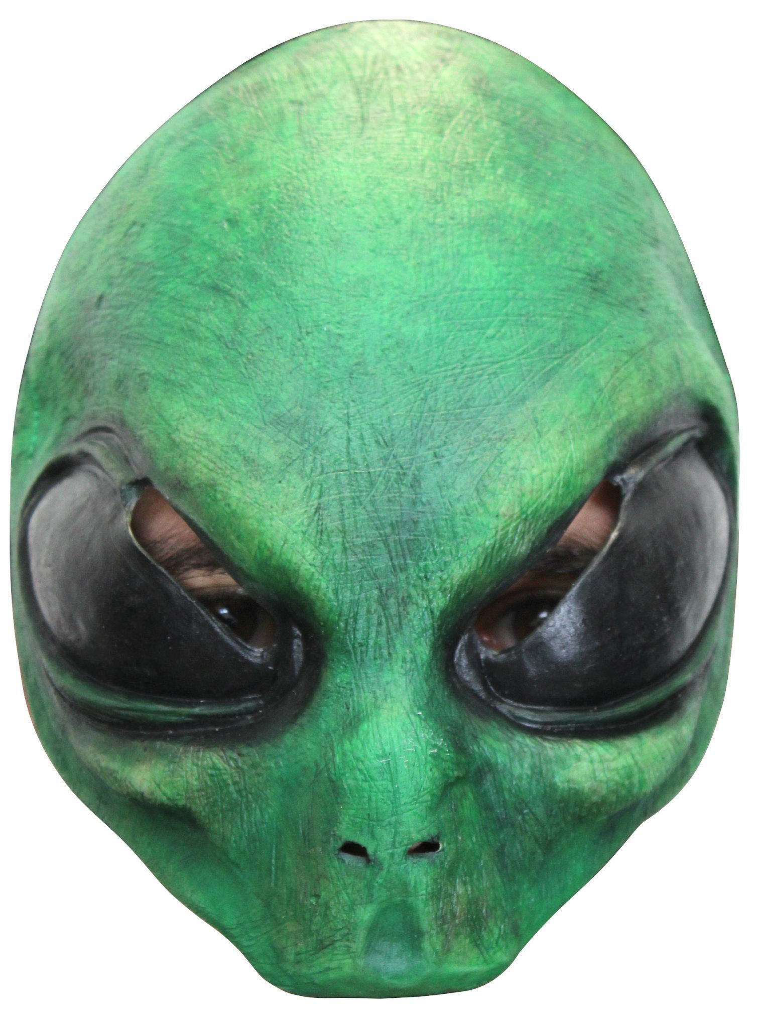 Ghoulish Productions Verkleidungsmaske Grüner Alien, Die kleinen grünen Männchen kommen in Frieden!