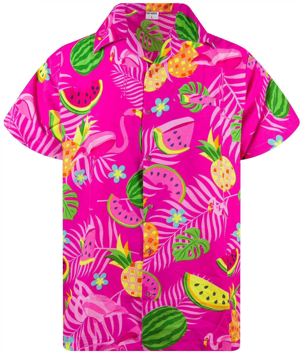 King Kameha Hawaiihemd Flamingo Melone Funky günstig online kaufen
