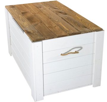 Kistenkolli Altes Land Allzweckkiste Holztruhe Pascale mit Deckel Schatztruhe Wohnzimmertisch Holztisch