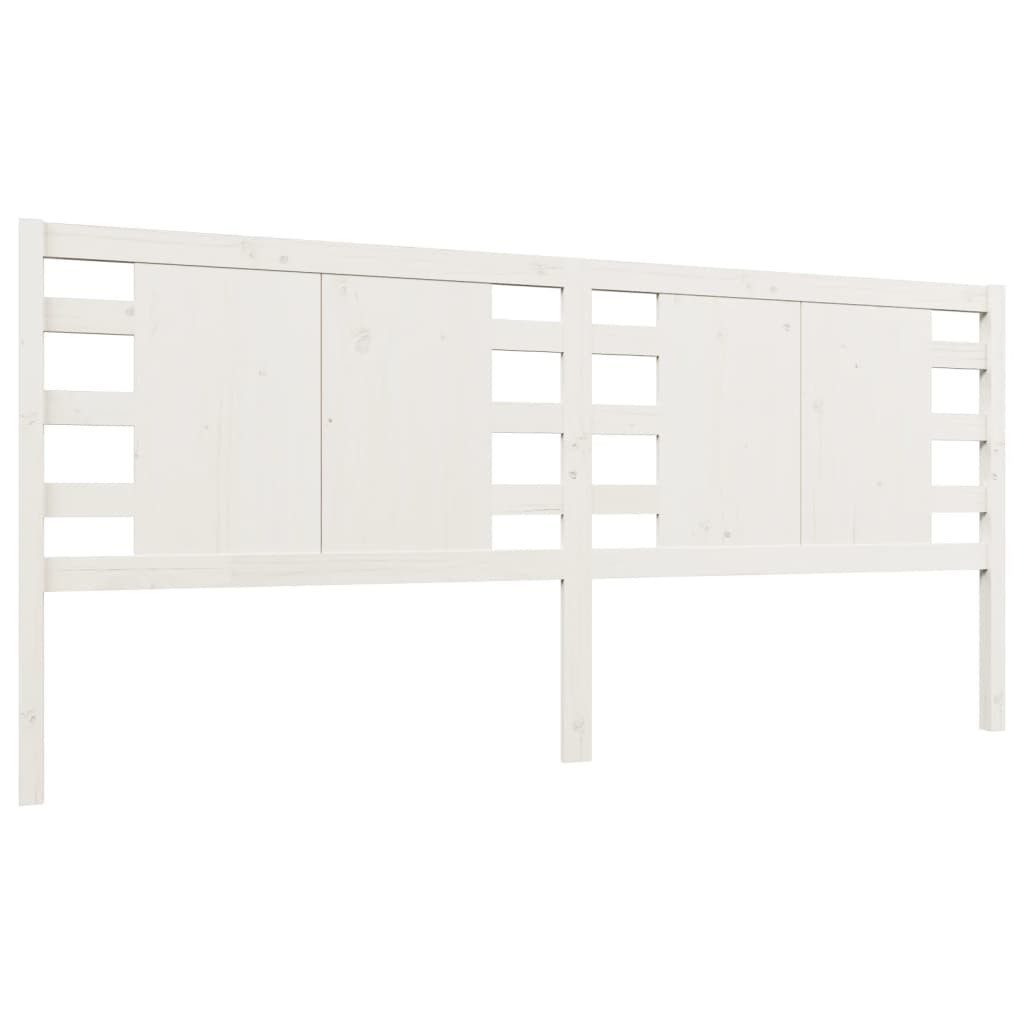 vidaXL Bett Kopfteil Weiß 156x4x100 cm Massivholz Kiefer (1-tlg)