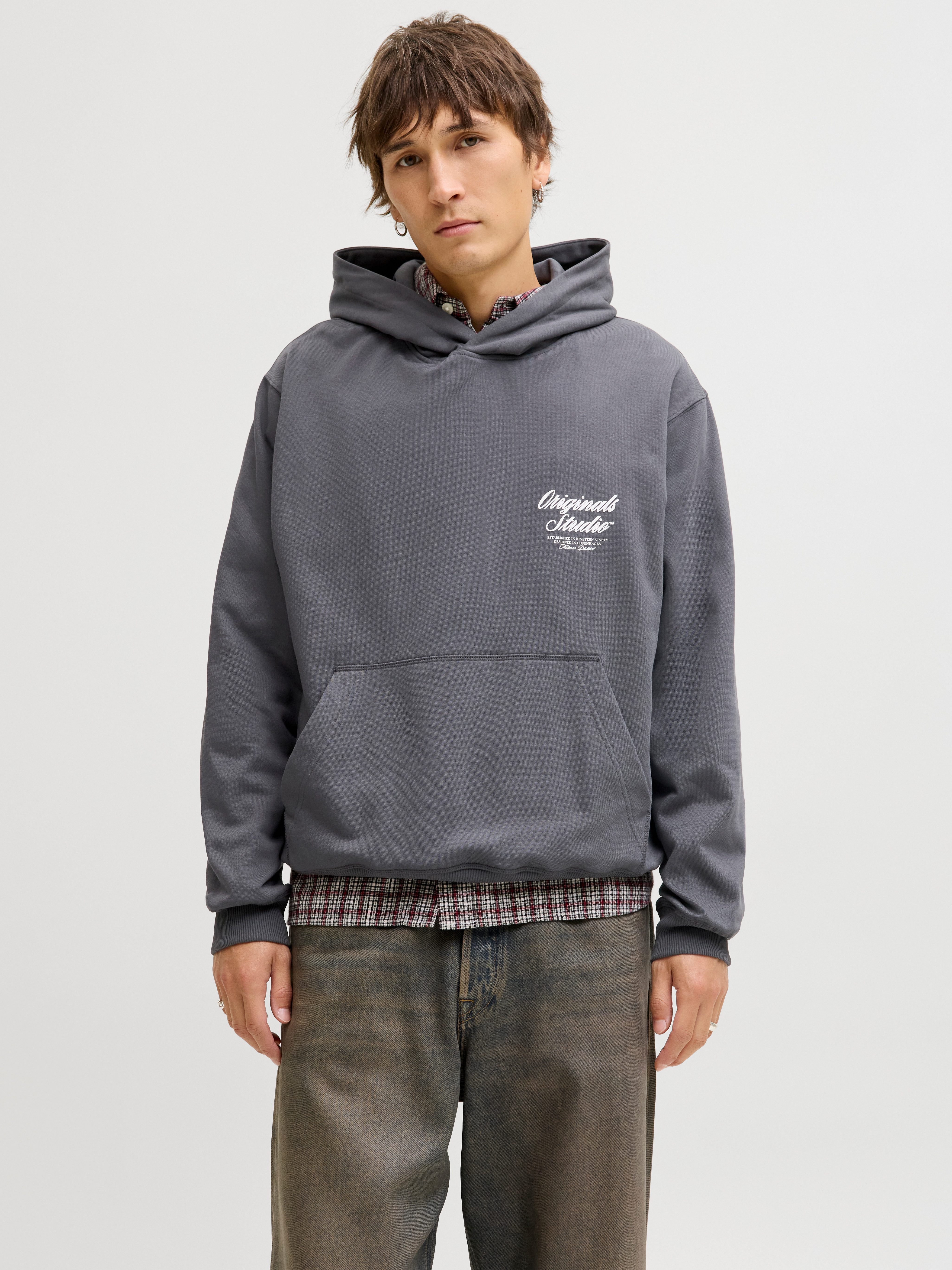 Jack & Jones Kapuzensweatshirt JORNORREBRO TYPO BACK SWEAT HOOD SN mit Prin günstig online kaufen