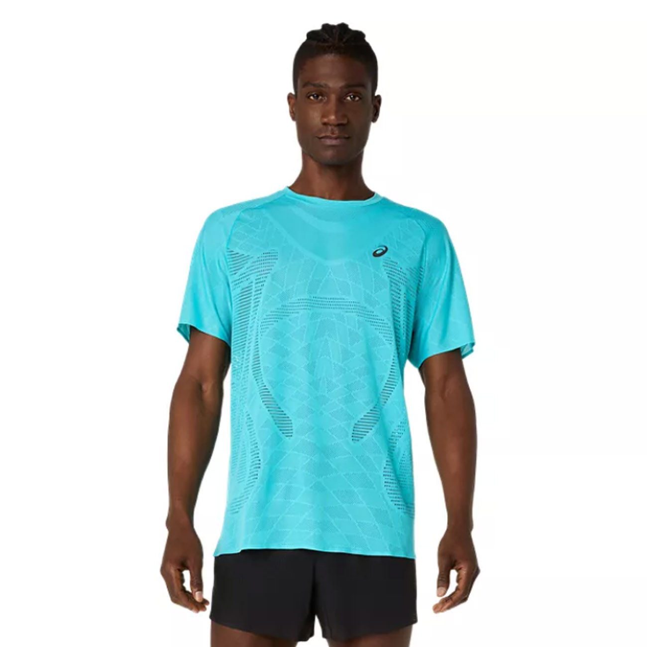 Asics Laufshirt Asics Meta Run SS Top Herren Energy Aqua