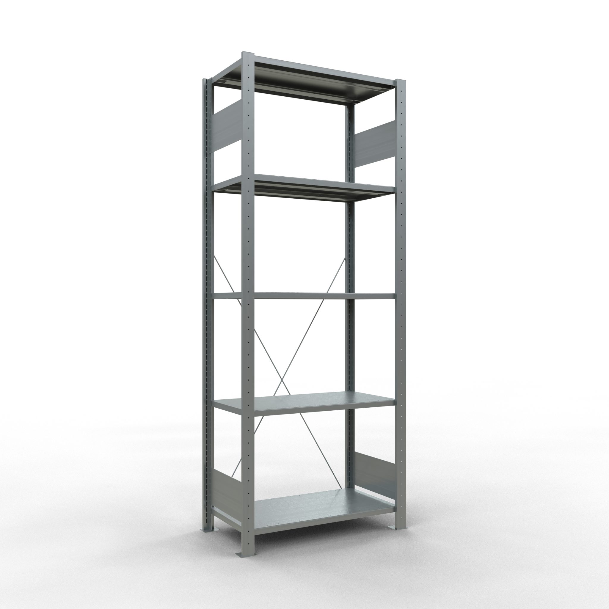 SCHULTE Lagertechnik Steckregal Fachbodenregal Stecksystem MULTIplus150, 2000 x 750 x 400 mm (HxBxT)