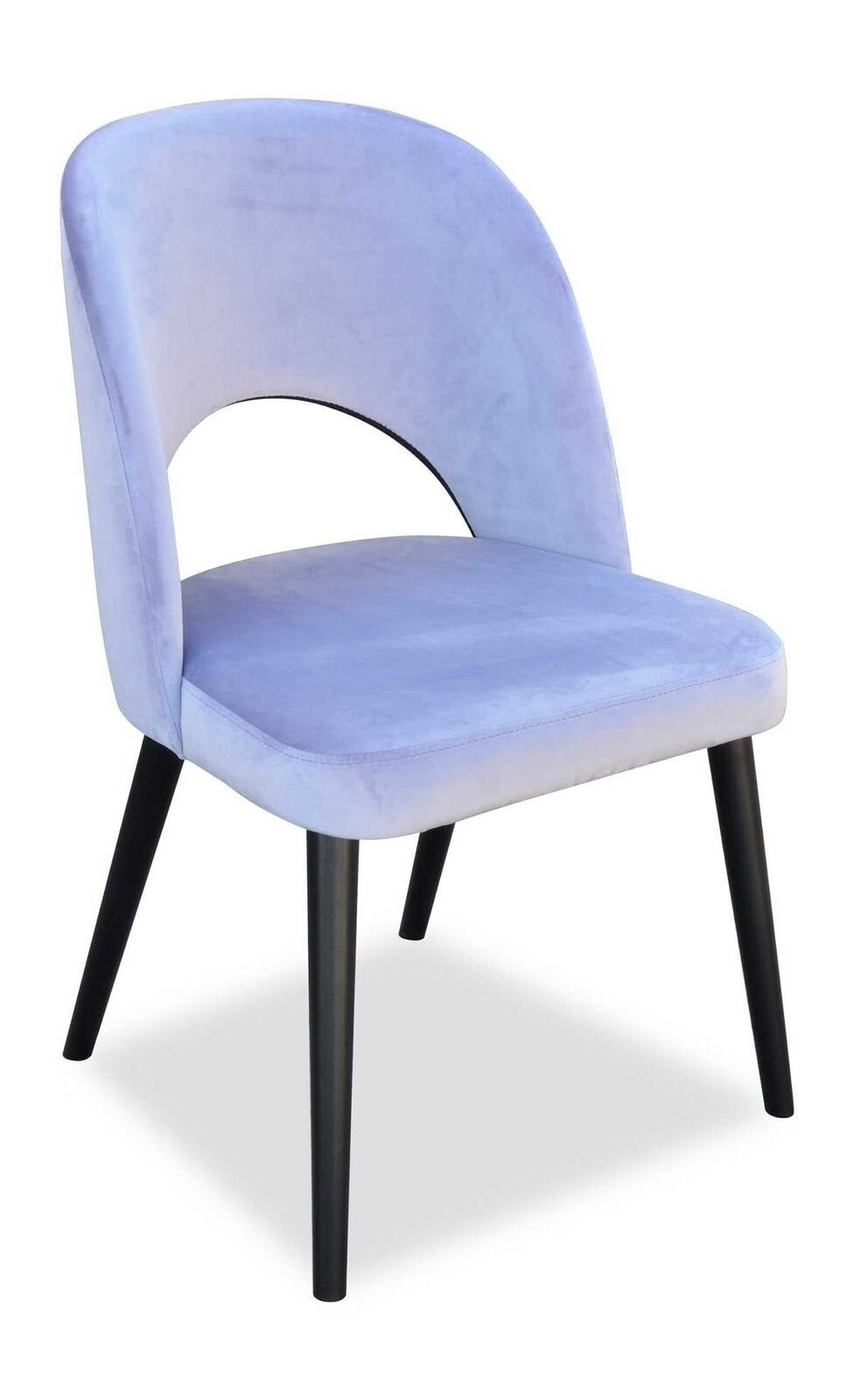 JVmoebel Stuhl Luxus Design Polster Stuhl Esszimmerstuhl Sitz Lehn Esszimmer Holz Neu (1 St) Blau