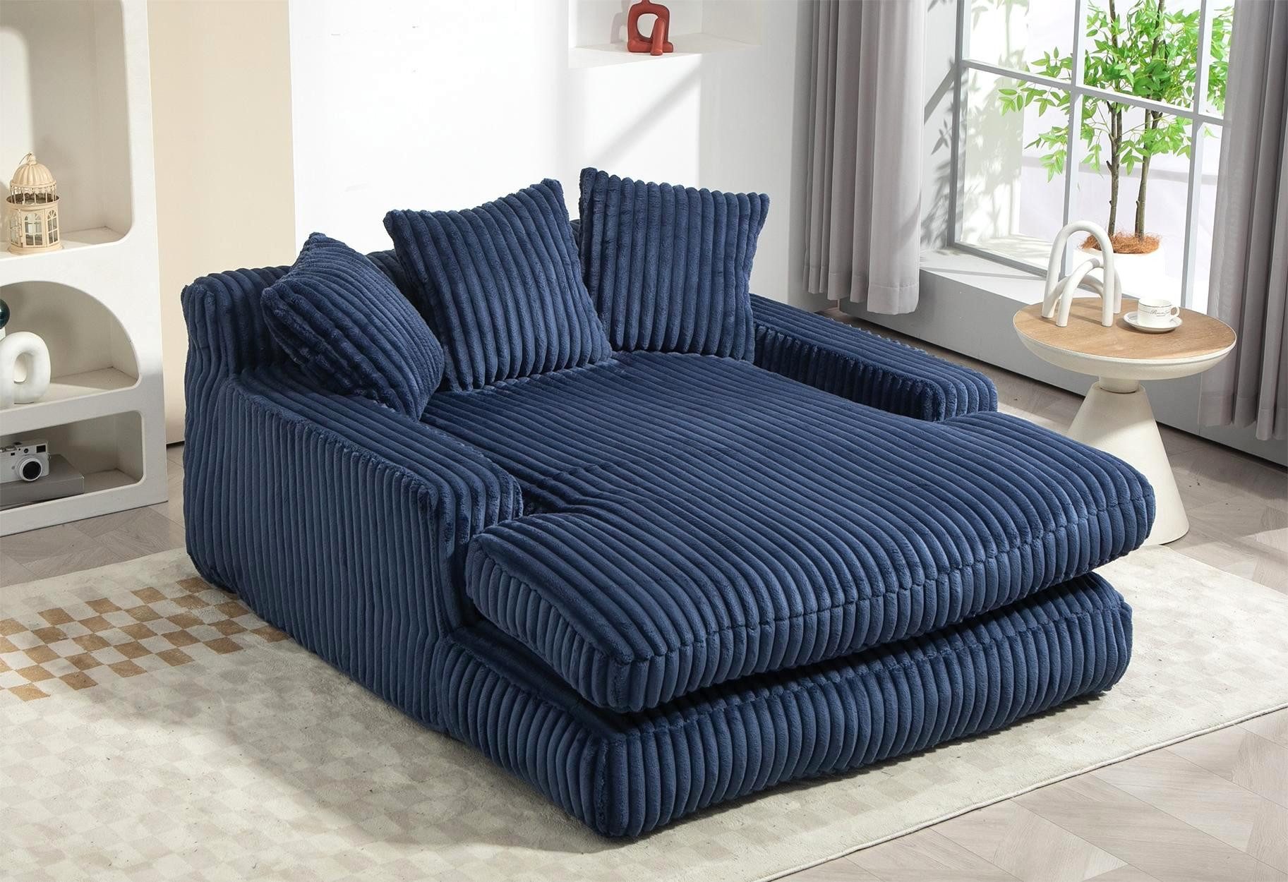 LVHOM Polsterliege 155x125x63cm Schlafsofa mit 3 günstig online kaufen