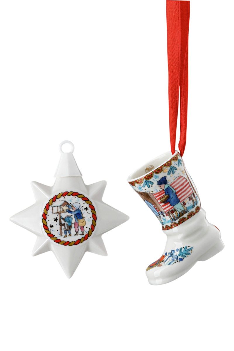 Hutschenreuther Baumbehang Sammelserie 21 Ministern/Stief. Set Weihnachtsgabe
