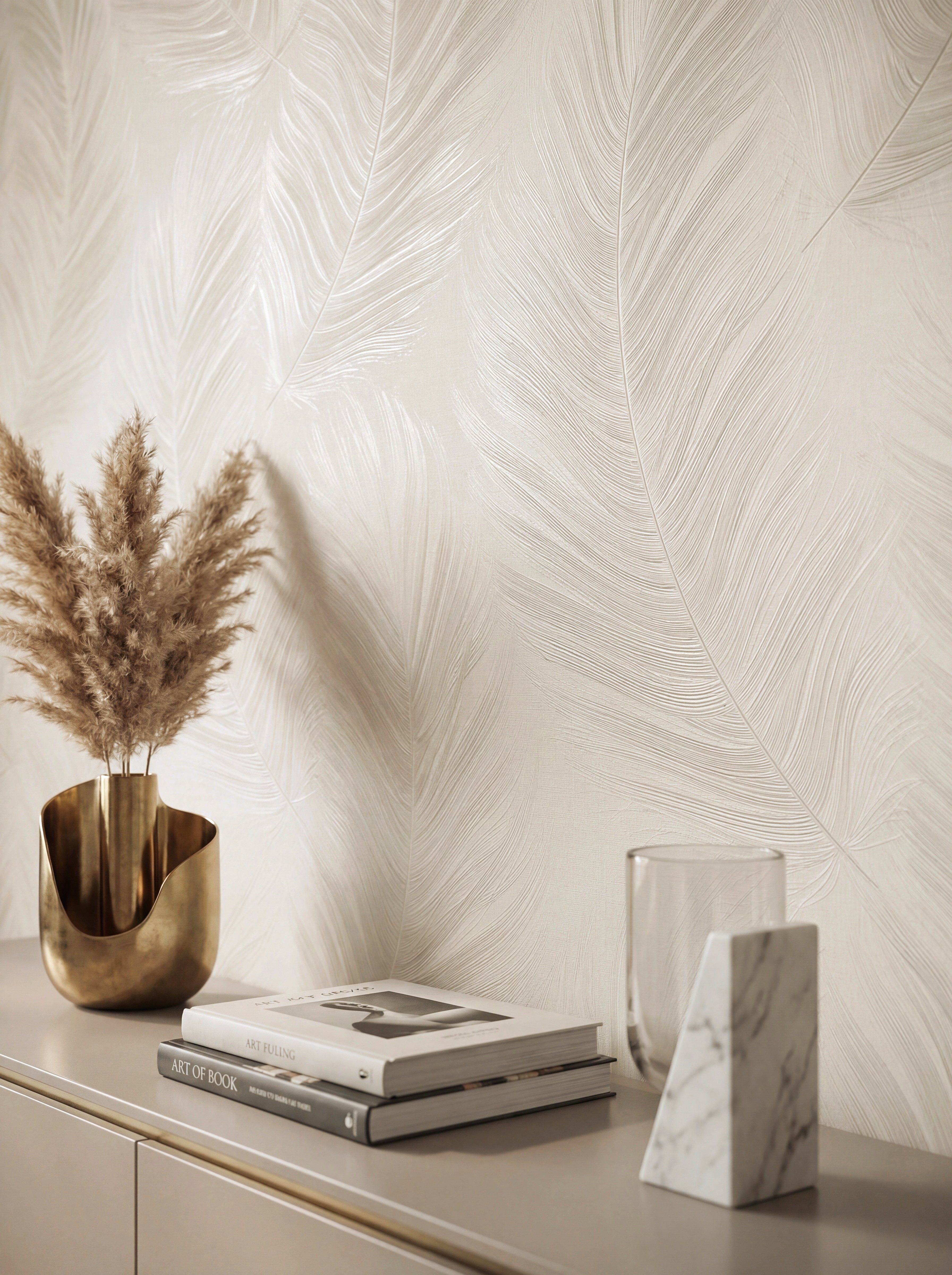 Newroom Vliestapete Corven Beige Tapete Grafik Blätter, strukturiert, Mustertapete