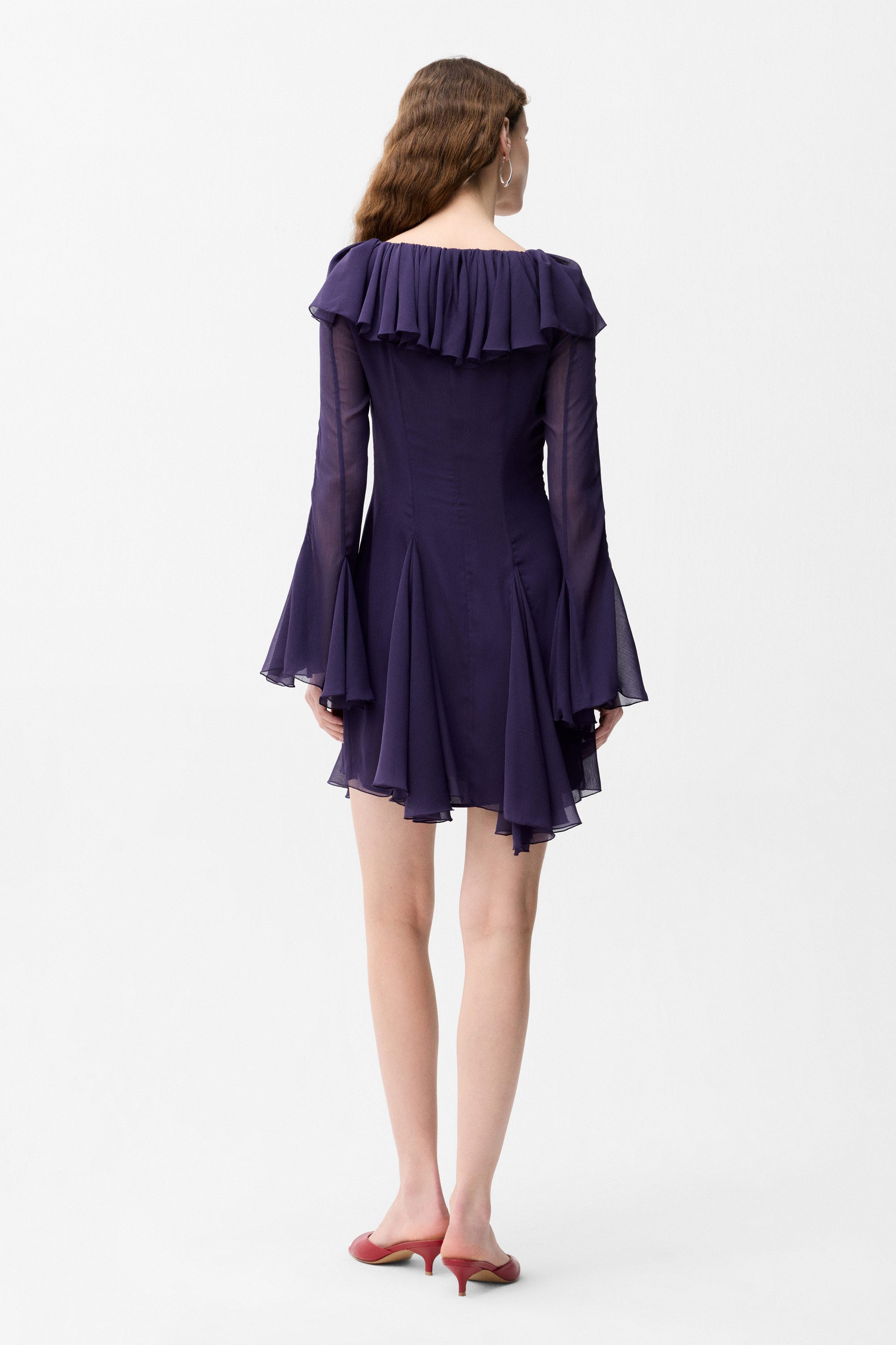 adL Jerseykleid Minikleid mit Volants