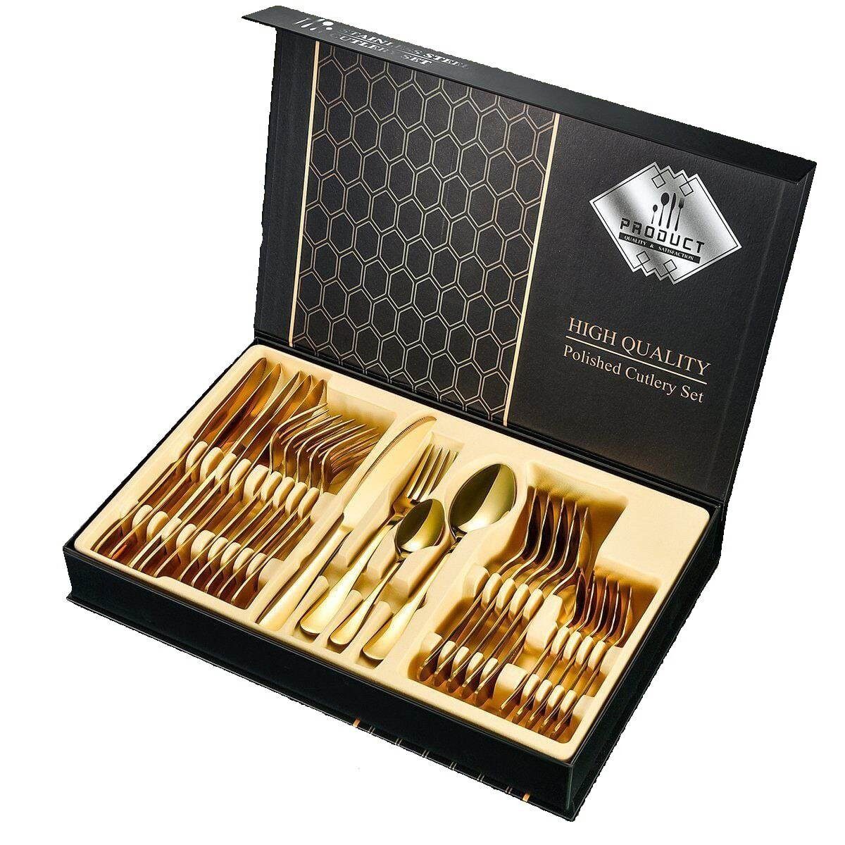 Faizee Home Besteck-Set Kopie von Otto Besteck Gift Box Gold #1