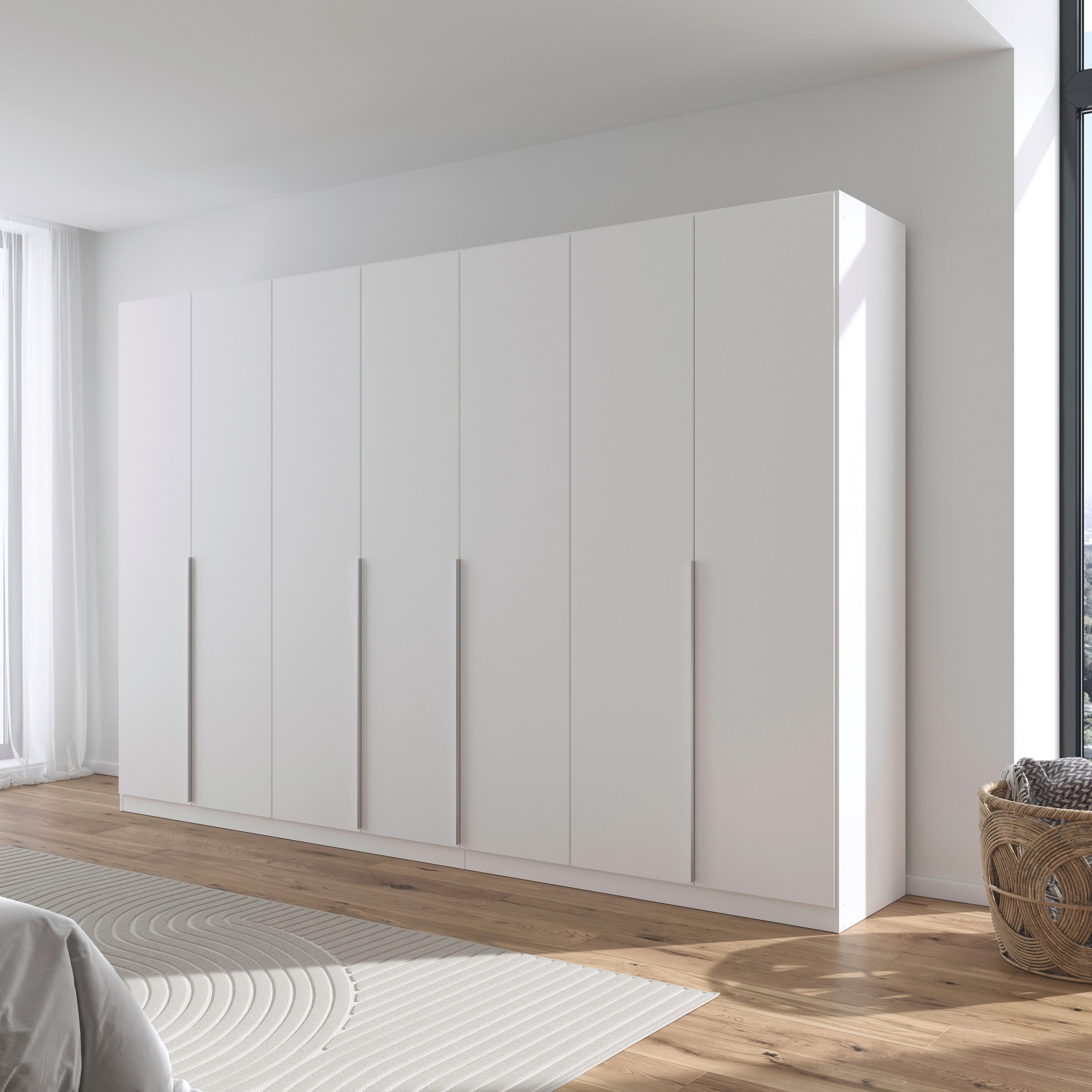 OTTO home Drehtürenschrank Kleiderschrank Schrank Garderobe AGORDO Schlafzimmer (in zwei Griff-Farben, Breiten 91-405 cm, Dekor- oder Hochglanzfront) durchdachte Innenausstattung, in 8 Breiten und 2 Höhen MADE IN GERMANY