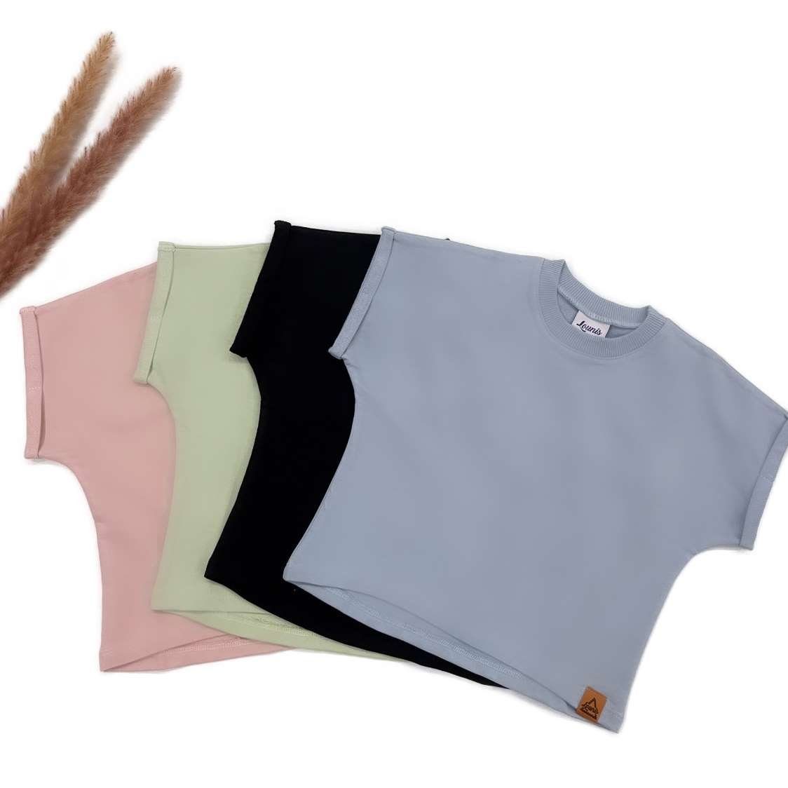 Schwarz - - aus & Kleinkinder Babys Oversize-Shirt Lounis T-Shirt - Kindershirt Baumwolle