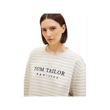 TOM TAILOR Sweatshirt grau normal (1-tlg)