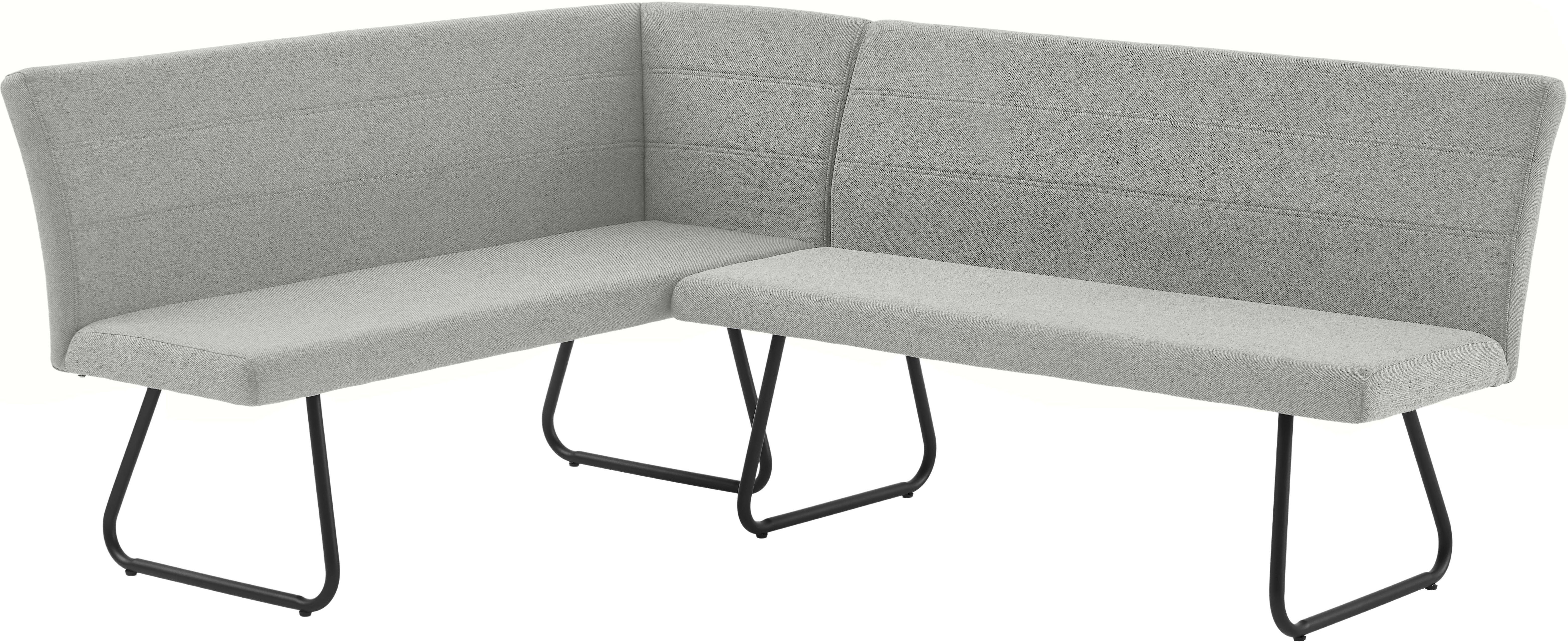 OTTO home Eckbank Blee, pflegeleichter Strukturstoff, komfortable Polsterung, Metallgestell