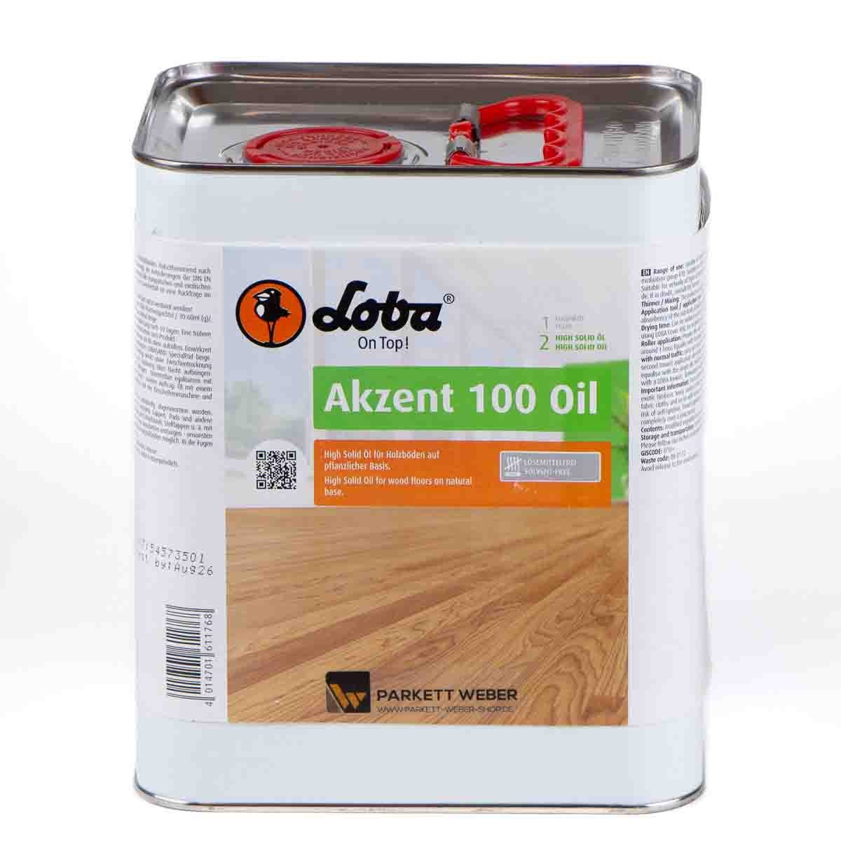 Loba Holzöl Loba Akzent 100 Oil Parkettöl 2,5 Liter