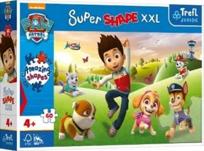 Trefl Puzzle Junior Super Shape XXL Puzzle 60 Teile - Paw Patrol, 60 Puzzleteile