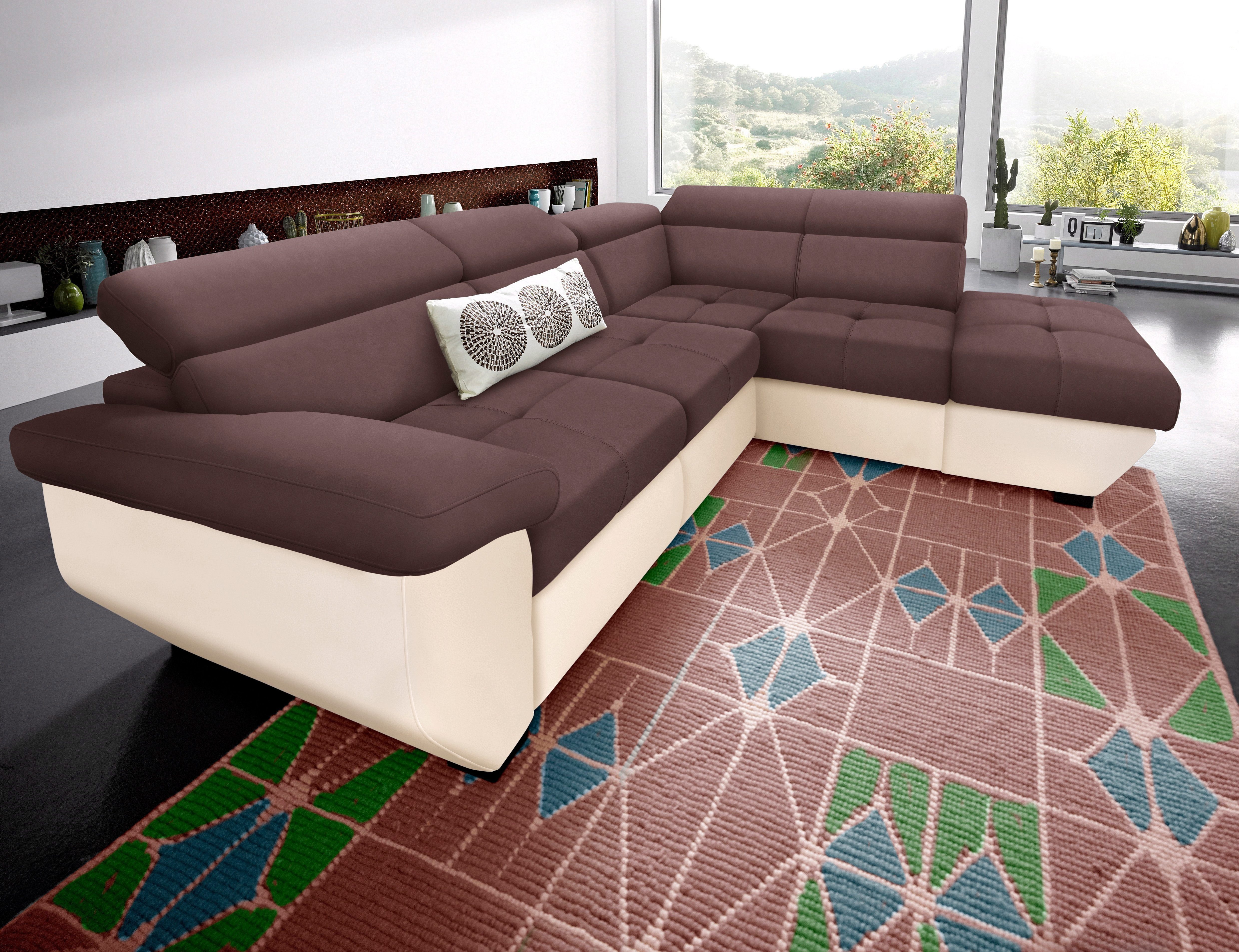 COTTA Ecksofa "Speedway L-Form", mit Kopfteilverstellung, wahlweise mit Bet günstig online kaufen