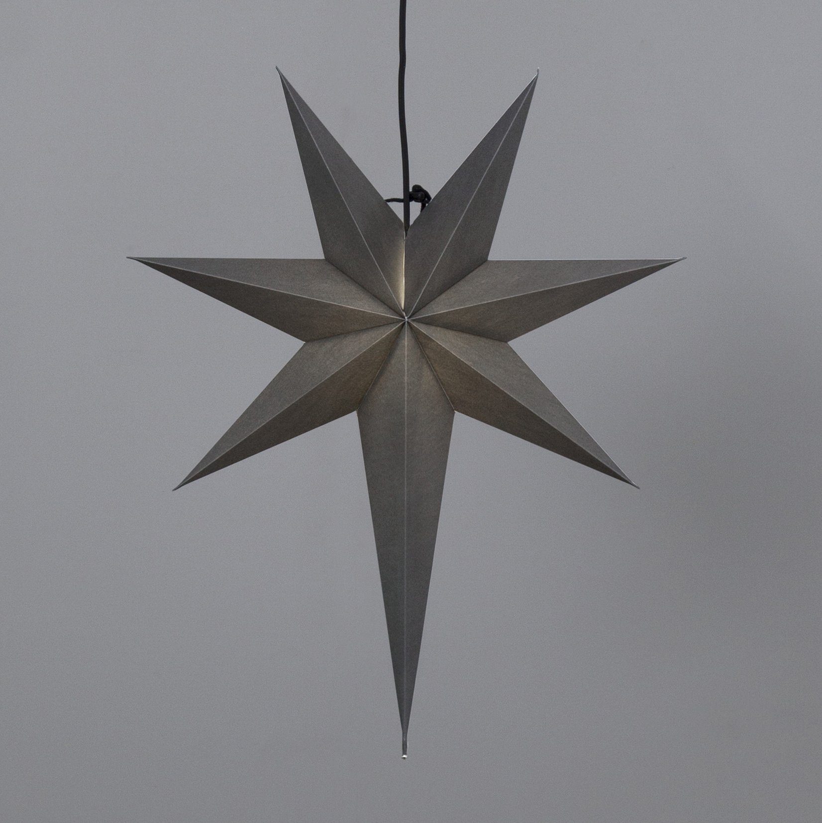 STAR TRADING LED Dekolicht Ozen, Weihnachtsstern Ozen 3D Papierstern Weihnachten in Grau, Dekostern zum