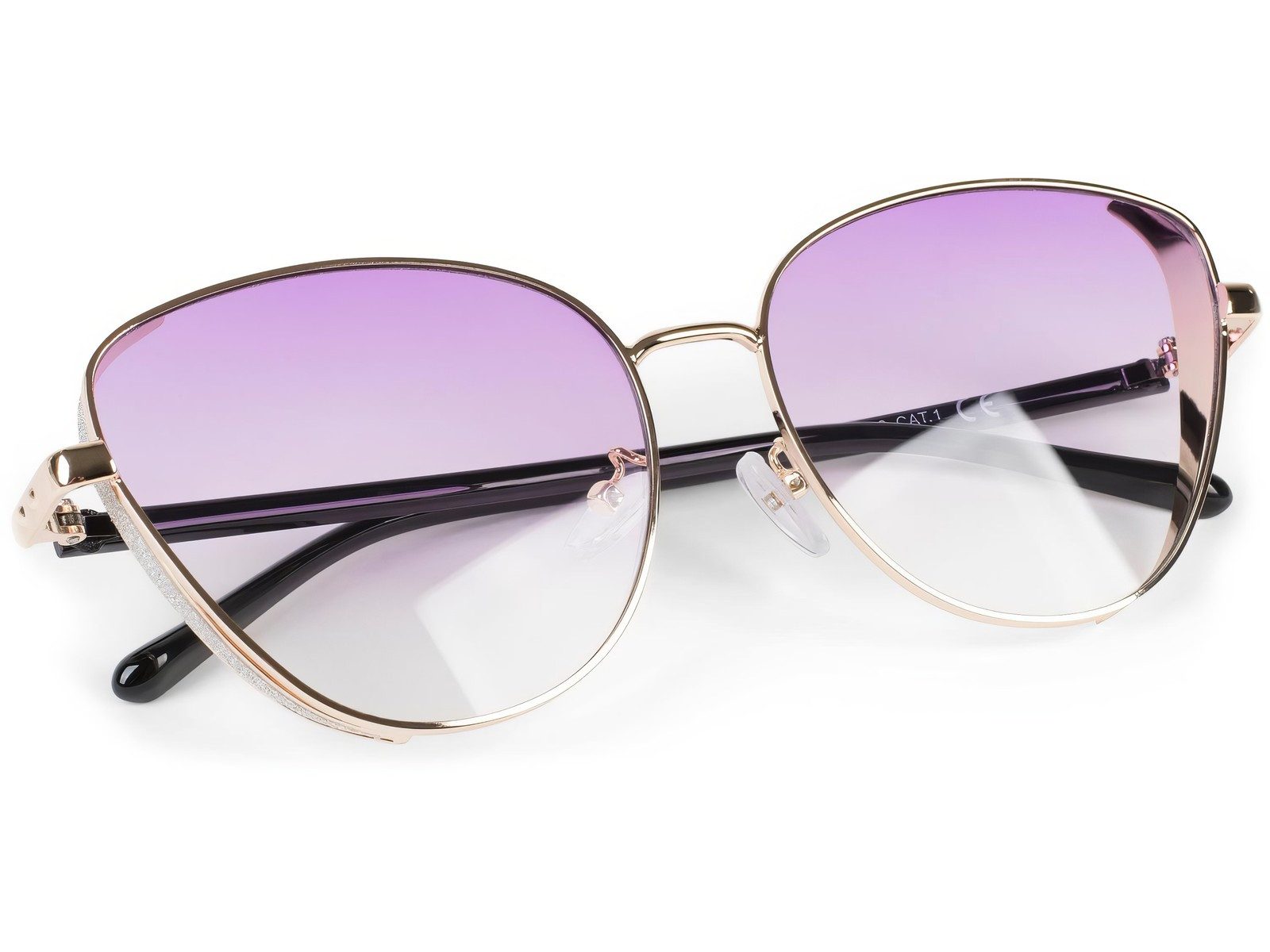 styleBREAKER Sonnenbrille Cateye Sonnenbrille mit Glitzer Side Shield (1-St)